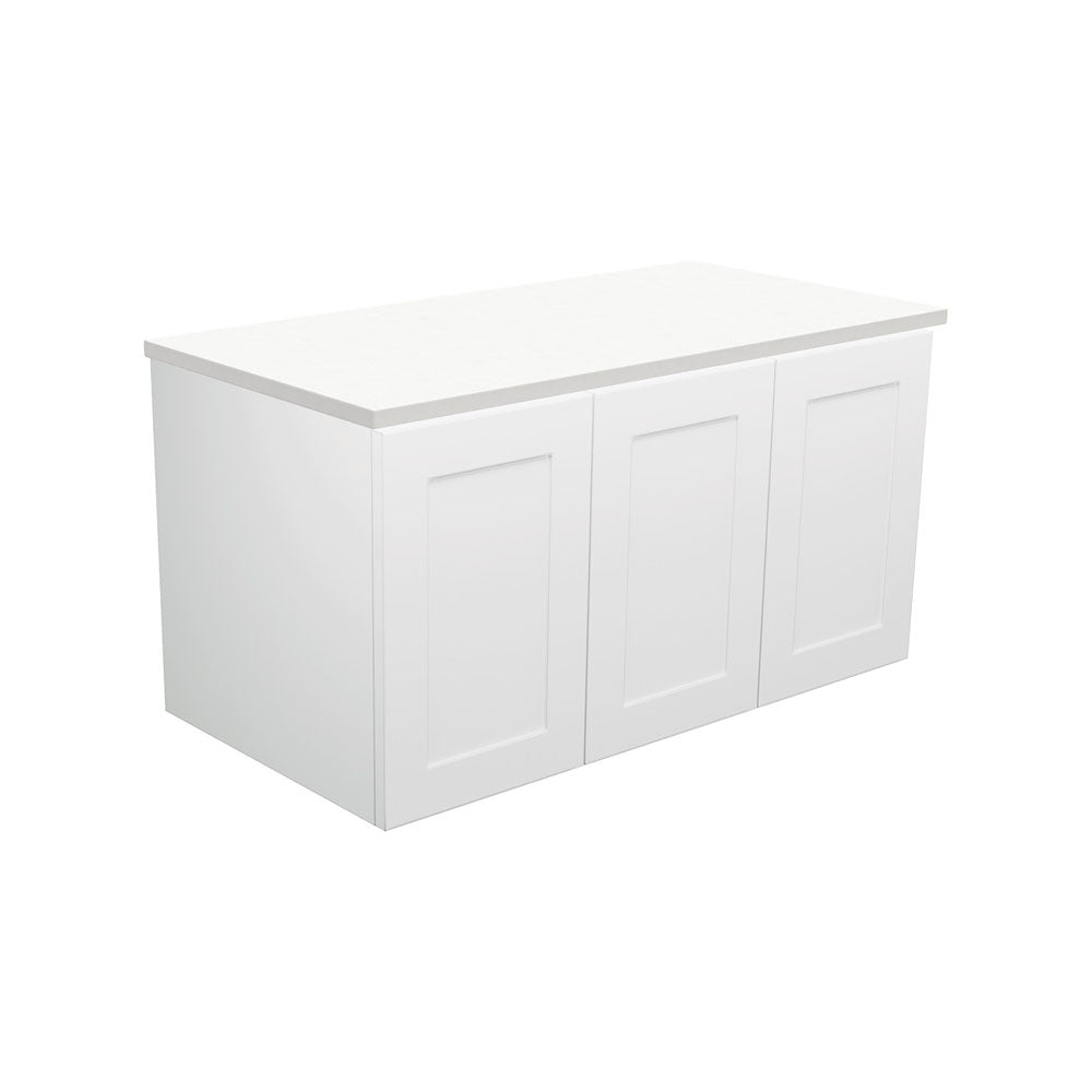 Fienza 90MR Mila 900mm Wall Mounted Bathroom Vanity with Right Drawer - Modern Space-Saving Cabinet for Small Bathrooms & Powder Rooms