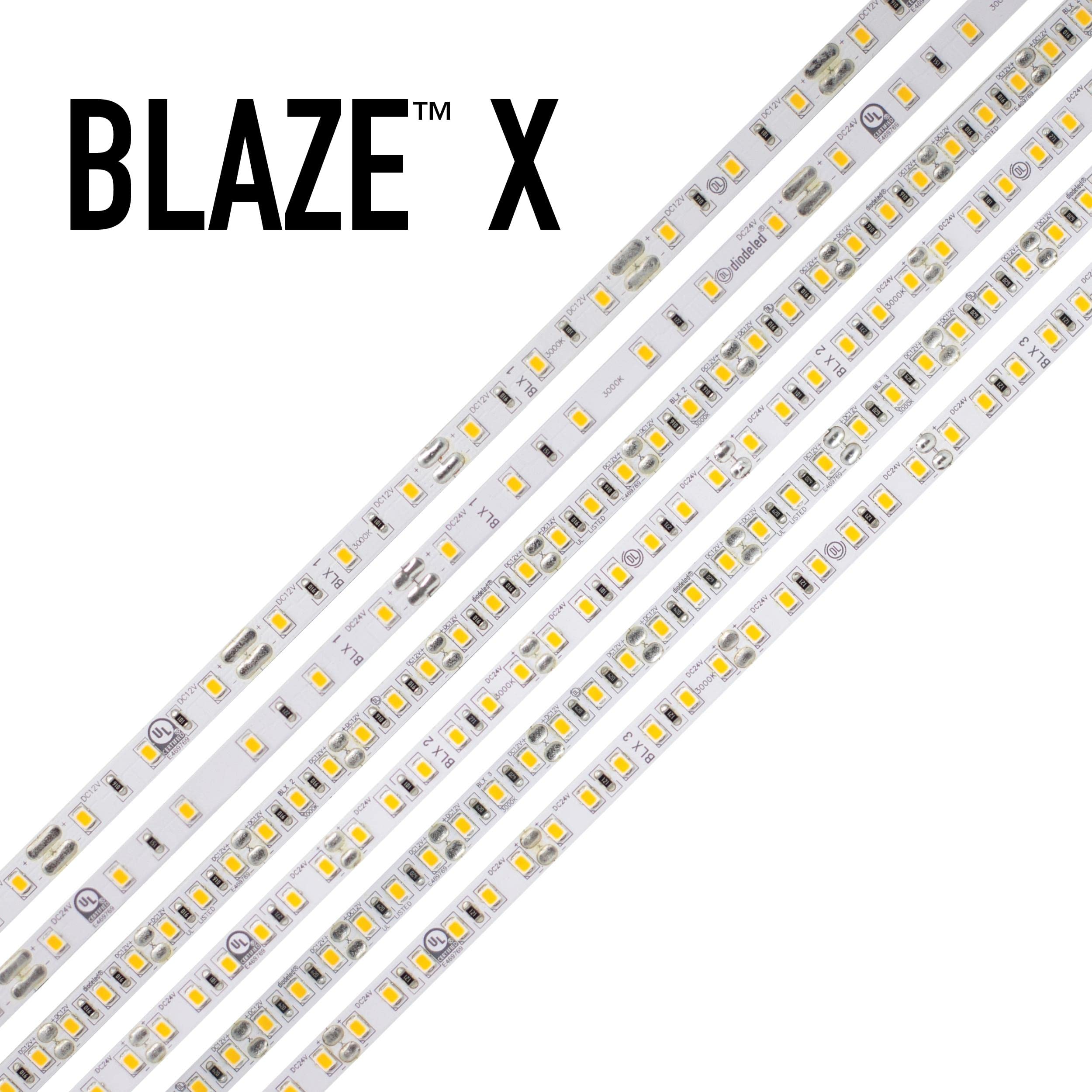 Blaze 300 LED Strip Lights 24V 3000K Warm White, 16.4ft Flexible LED Tape Light for Home Decor, Kitchen, Bedroom, Living Room, Cabinet Lighting