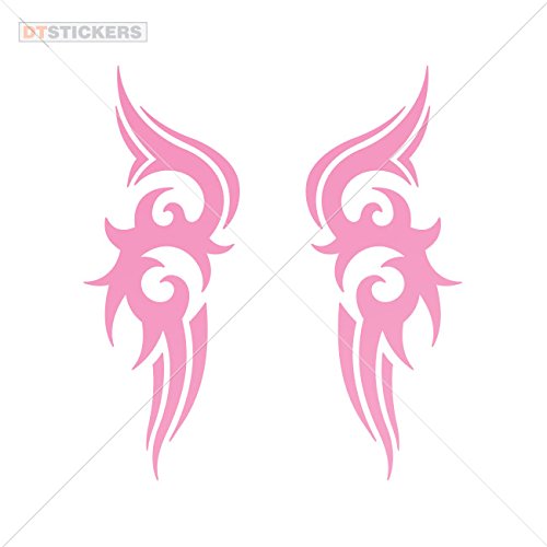 Waterproof Vinyl Stickers Decal - Pink Racing Design Lines for Car, Helmet, Laptop (5 x 1.88 Inches) - Durable, Weatherproof Decals for Motorsports Enthusiasts & Personalization