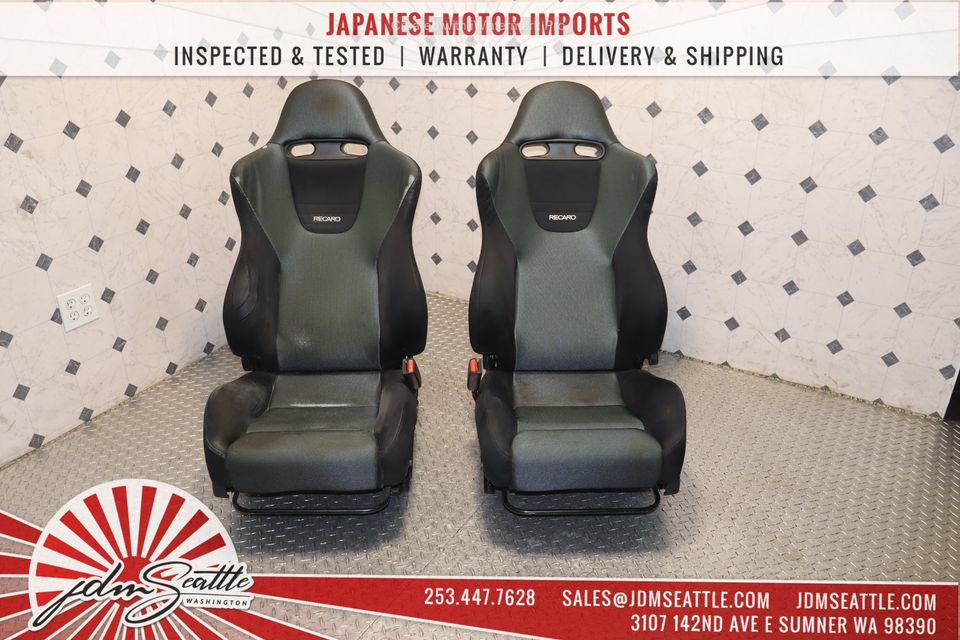 JDM Honda Accord Euro R CL7 Recaro Seats - Green Front & Rear Racing Bucket Seats | Perfect for Car Enthusiasts & Track Day Upgrades
