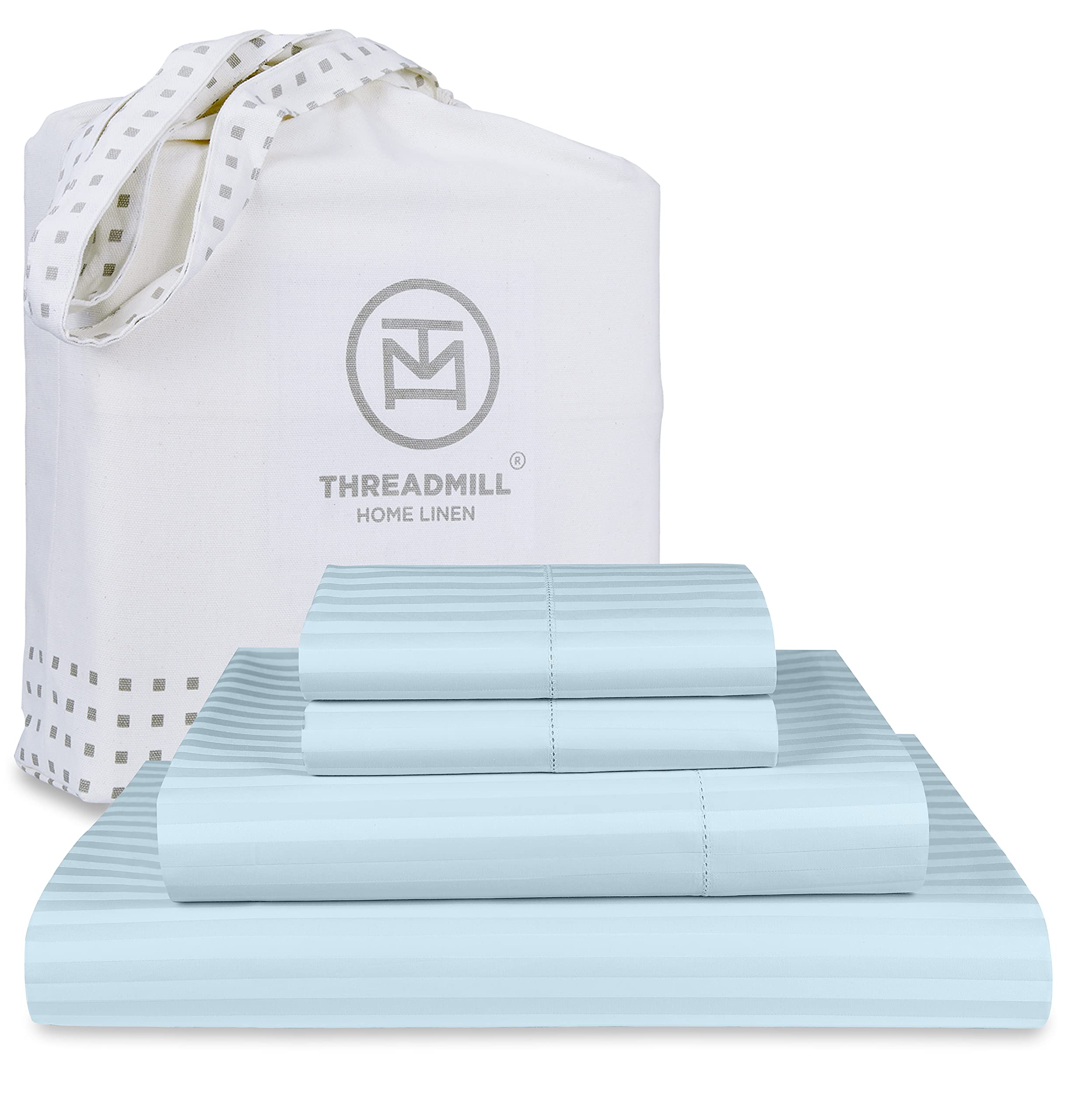 Premium 600 Thread Count 100% Cotton Queen Size Bed Sheets Set - 16