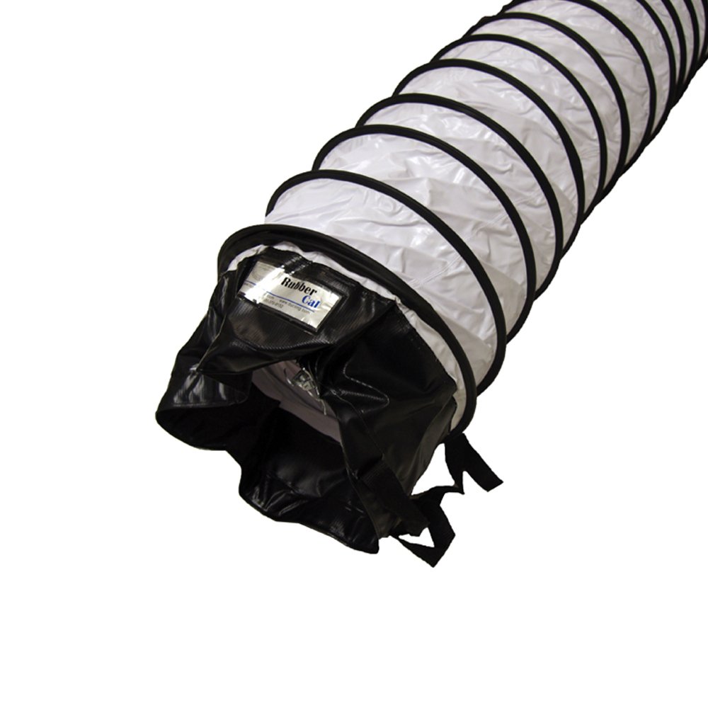 Rubber-Cal White Air Ventilator Duct Hose - 20 x 25 Feet for HVAC, Exhaust, and Ventilation Systems - Durable Flexible Ventilation Ducting for Home, Garage, and Industrial Use