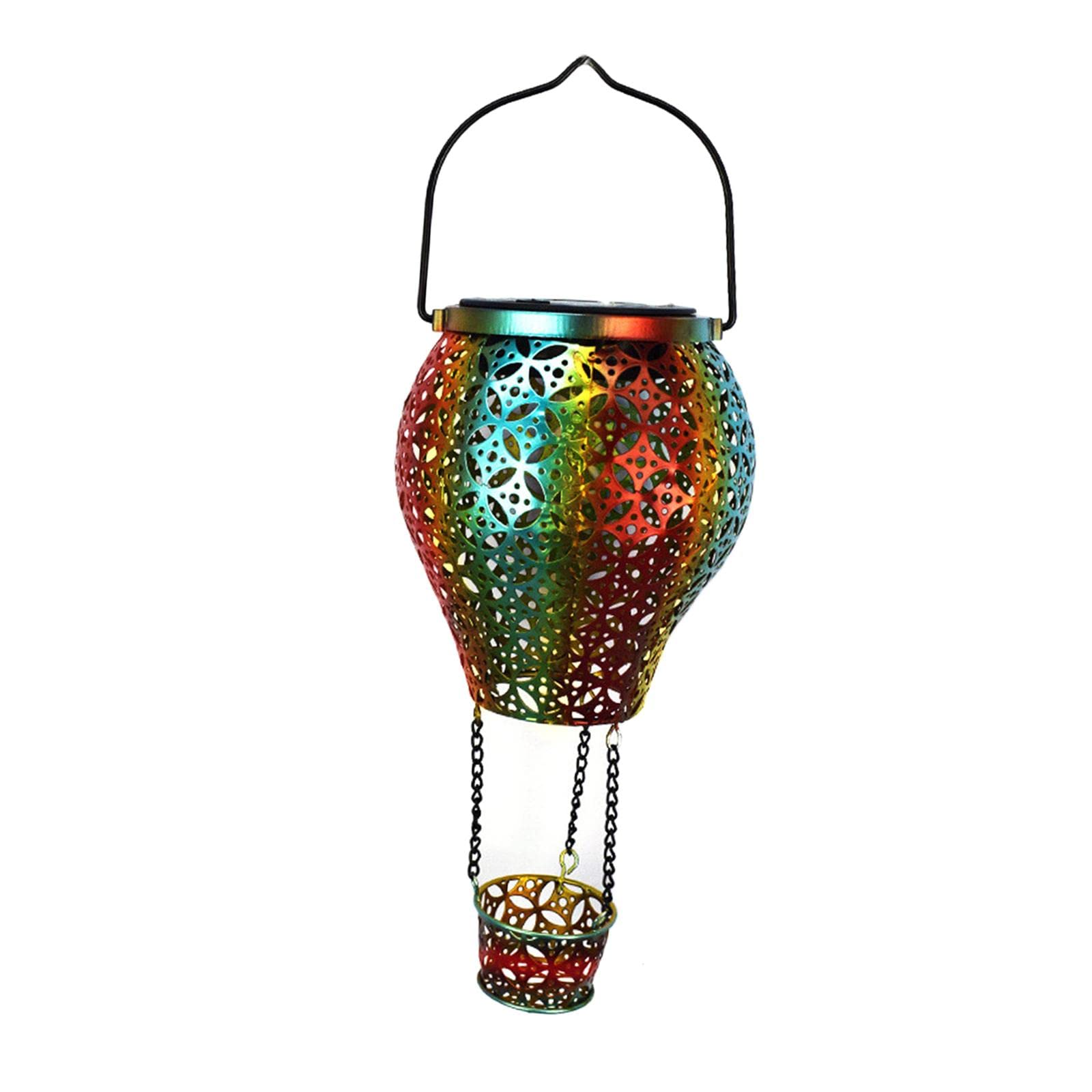 FAKEME Solar Powered LED Hanging Lantern - Waterproof Outdoor Stake Light for Garden, Pathway, Tree & Yard Decor - Solar Light with Hook for Patio, Camping & Backyard Lighting