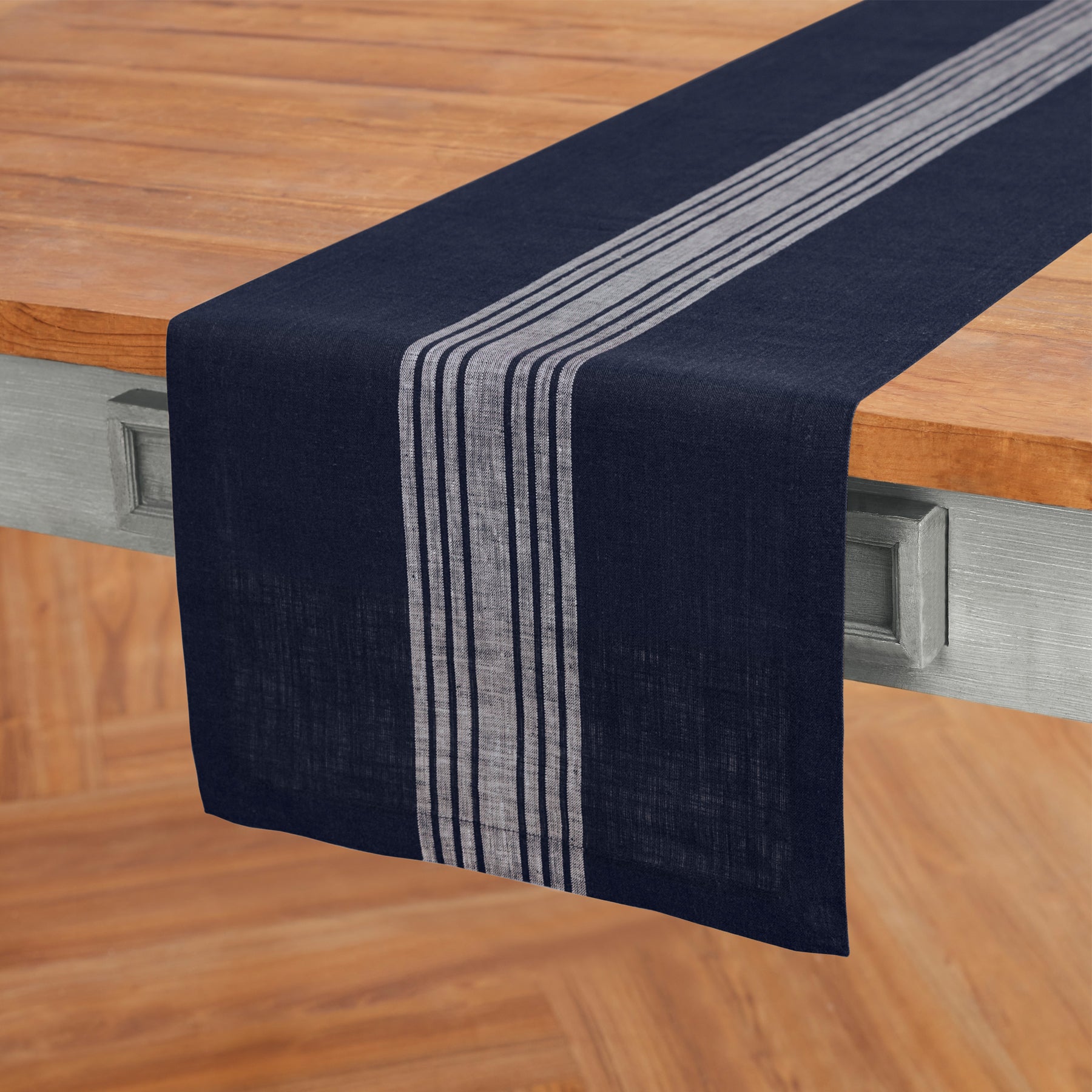 Rustic Farmhouse Table Runner for Dining Room Decor - Cotton Linen Tablecloth for Farmhouse Style, Weddings, and Holiday Decorations