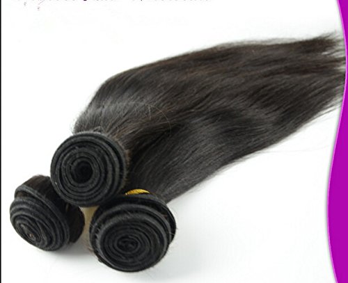 8A Brazilian Virgin Hair Bundles with Lace Closure - 3 Straight Bundles (18