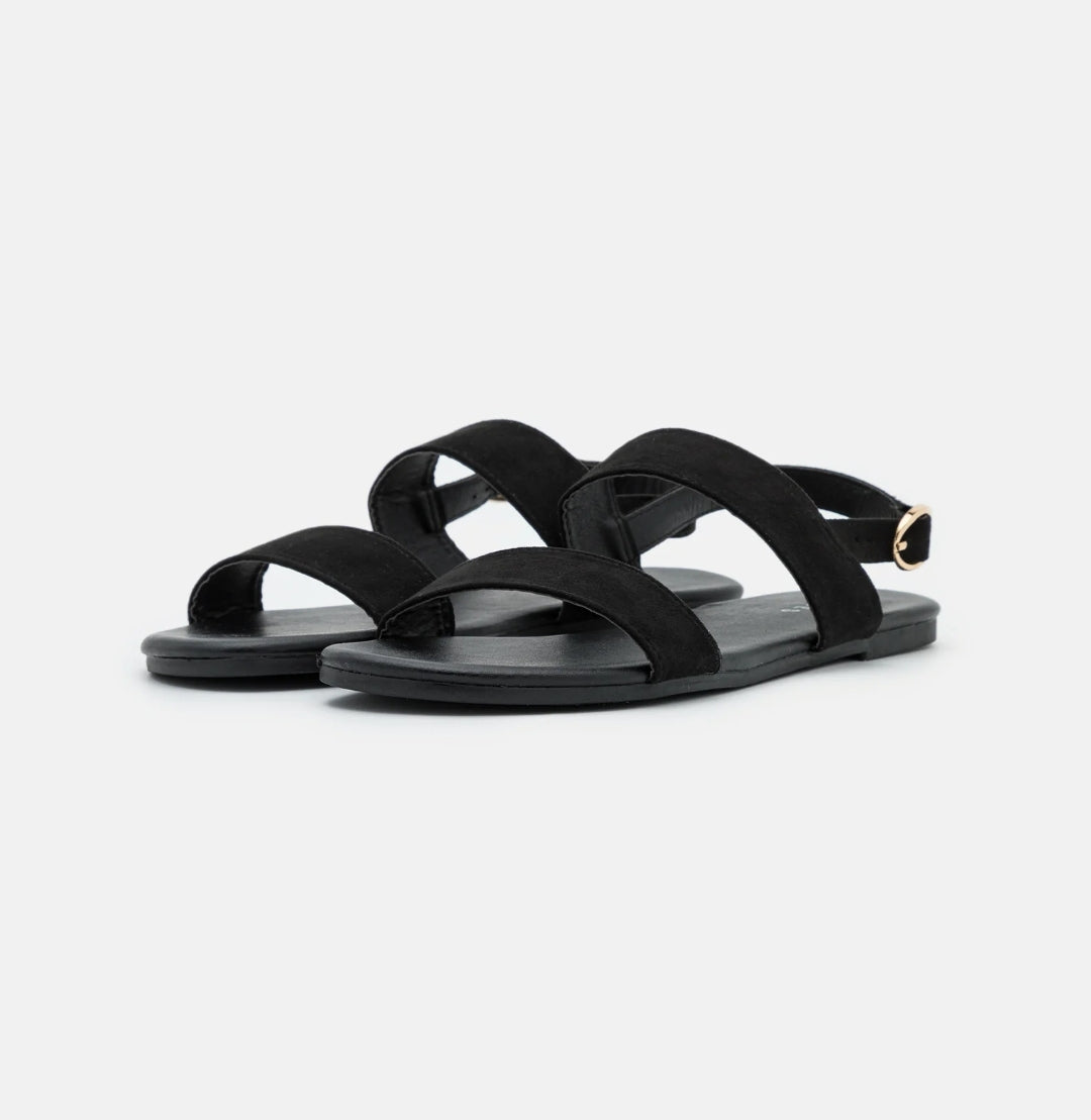 Claire Women's Black Sandals - Comfortable & Stylish Casual Shoes for Walking, Travel, and Everyday Wear