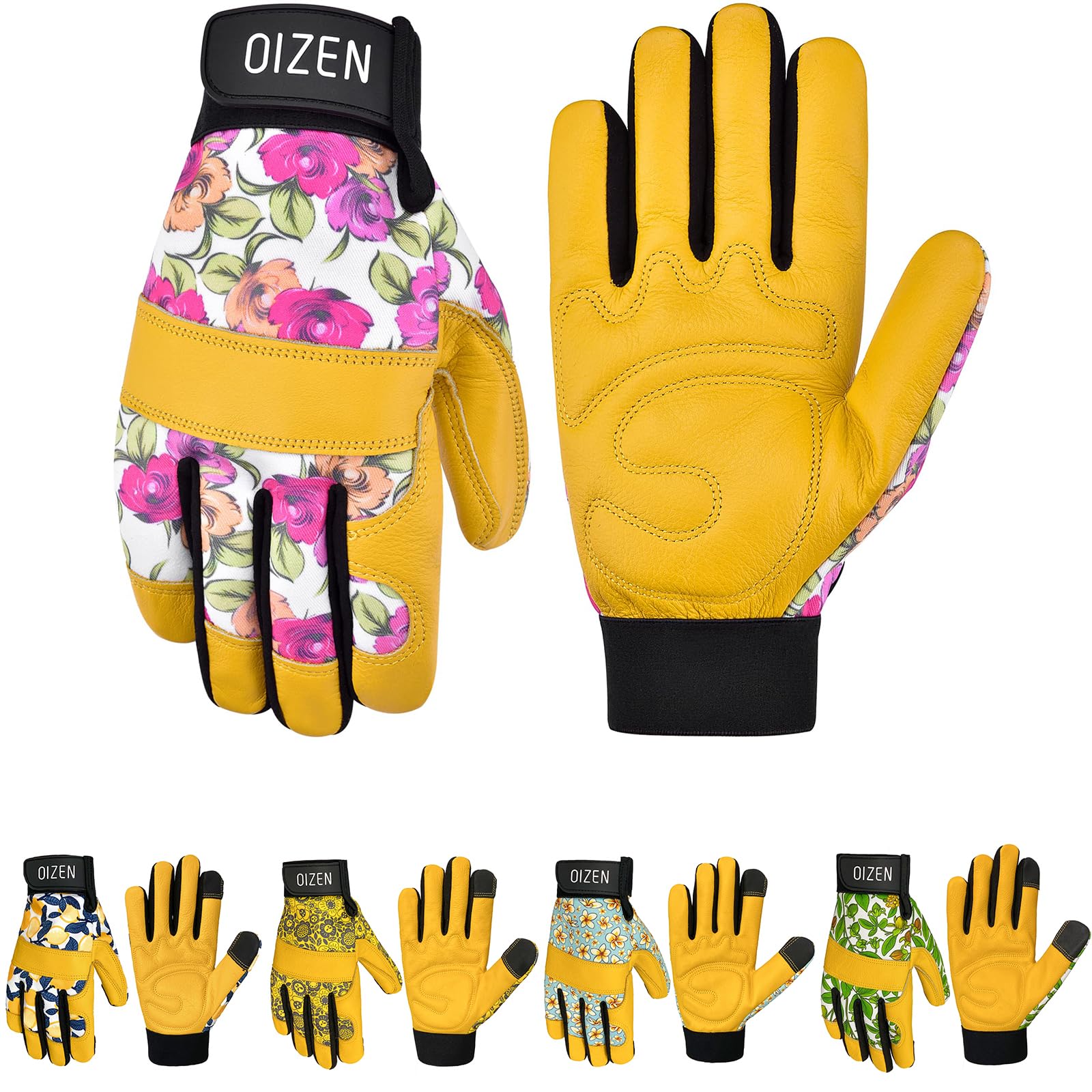 Premium Cowhide Leather Work Gloves for Women - Thorn Proof, Durable Gardening Gloves - Ideal for Landscaping, Farming & Outdoor Chores - Perfect Gardening Gift for Her