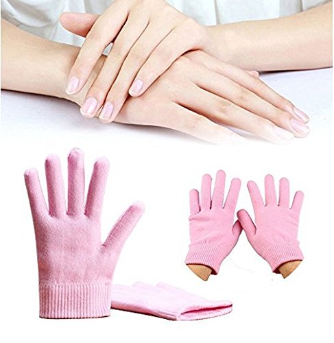 Thermoplastic Gel Moisturizing Spa Gloves for Dry Cracked Hands - Soft Cotton with Essential Oils & Vitamin E - Hydrating Treatment for Rough Skin - Perfect Gift for Women & Men - Use at Night or During Spa Days
