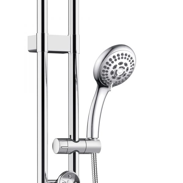 PULSE ShowerSpas Saturn Shower System - 1058 Multi-Function Rainfall Showerhead with Adjustable Settings for Luxury Spa Experience at Home | Perfect for Master Bathroom Renovation & Relaxation