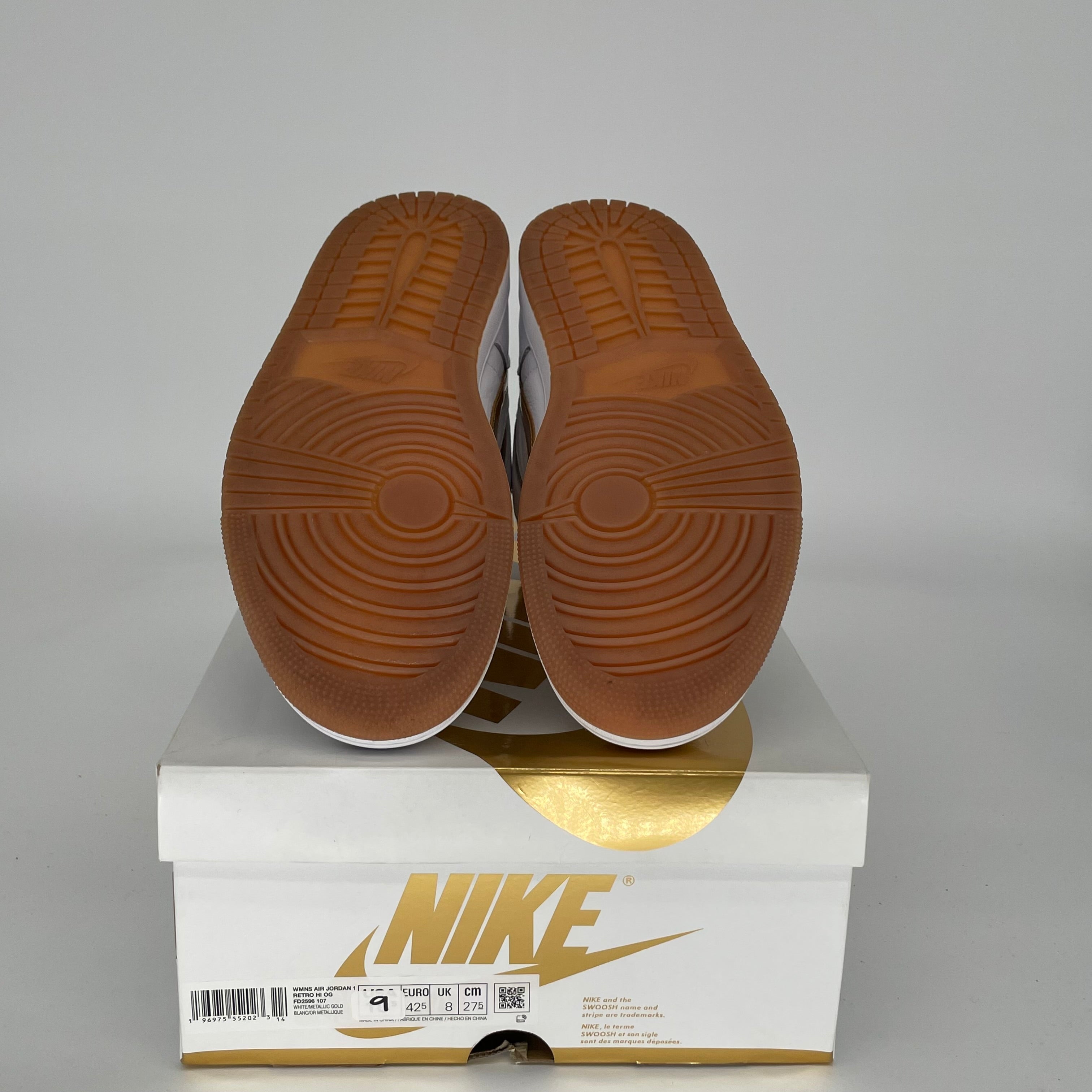 AIR JORDAN 1 METALLIC GOLD Women's Size 9/10.5 Basketball Shoes FD2596-107 - Perfect for Streetwear Fashion & Court Performance