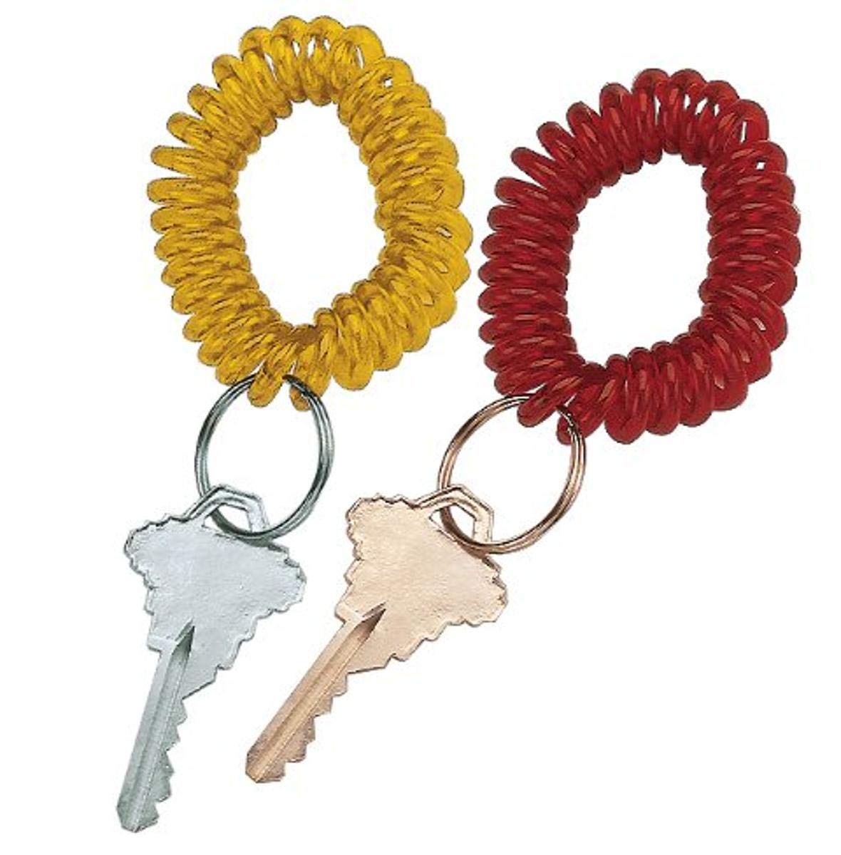 Custom Wrist Coil Keychain with Durable Metal Hook - Pack of 2 for Keys, ID Badges & Work Lanyards - Perfect for Office, Gym & Outdoor Activities
