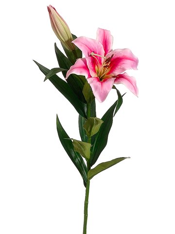 Allstate 12-Pack Pink Stargazer Lily Artificial Flowers - 35