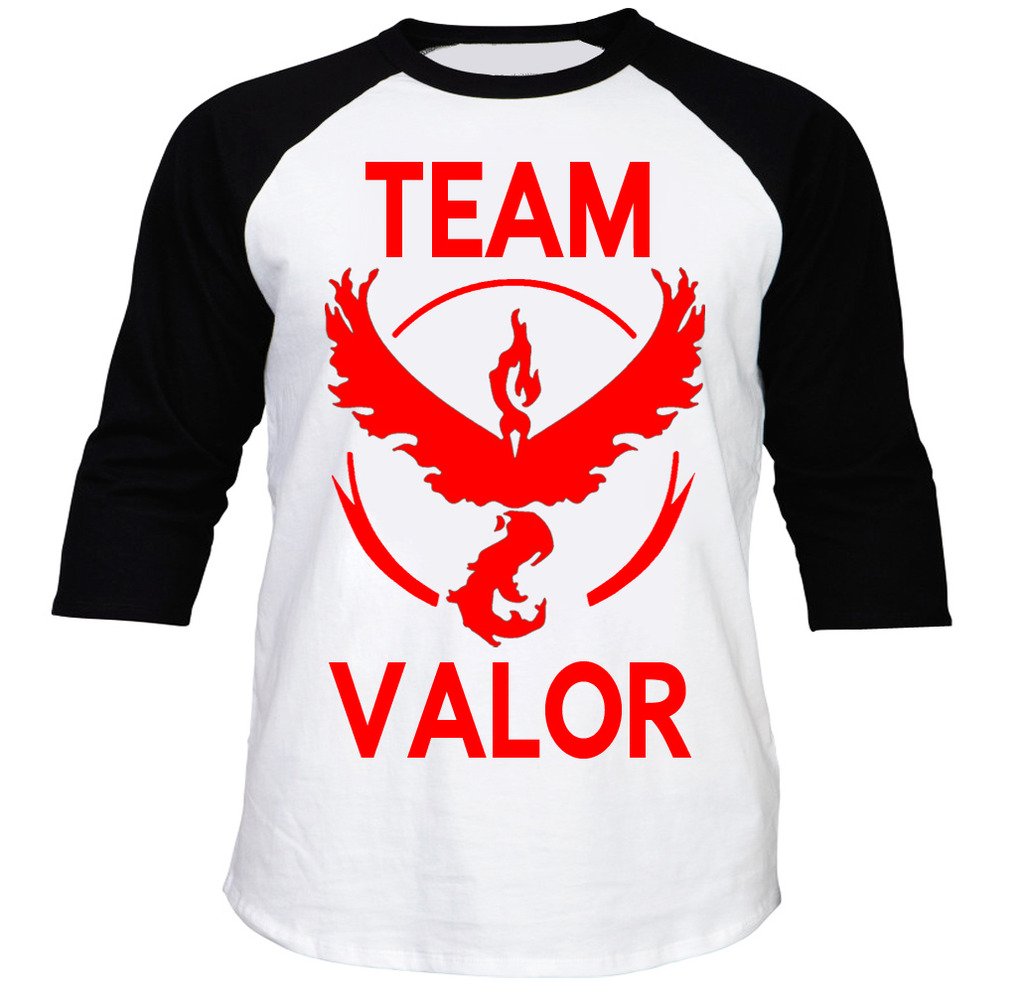 FTD Apparel Men's Team Valor Baseball Raglan Tee - Comfortable Short Sleeve Graphic T-Shirt for Casual Wear, Sports & Gifts