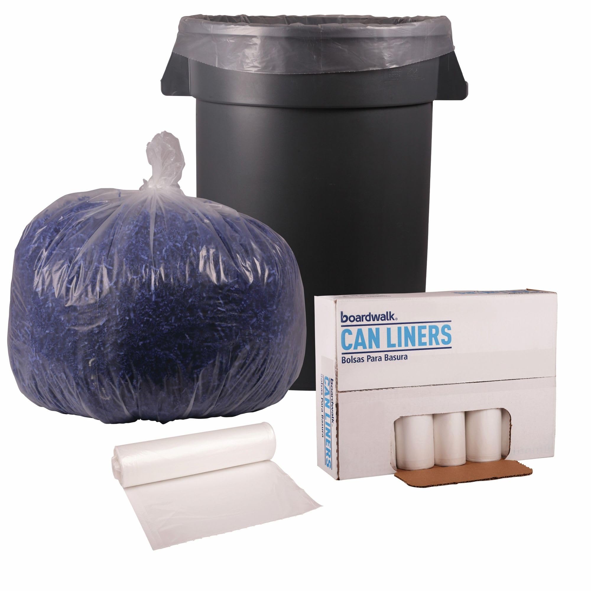 Eco-Friendly 33 Gallon Recycled LDPE Trash Bags - 1.4 Mil Thick, 33