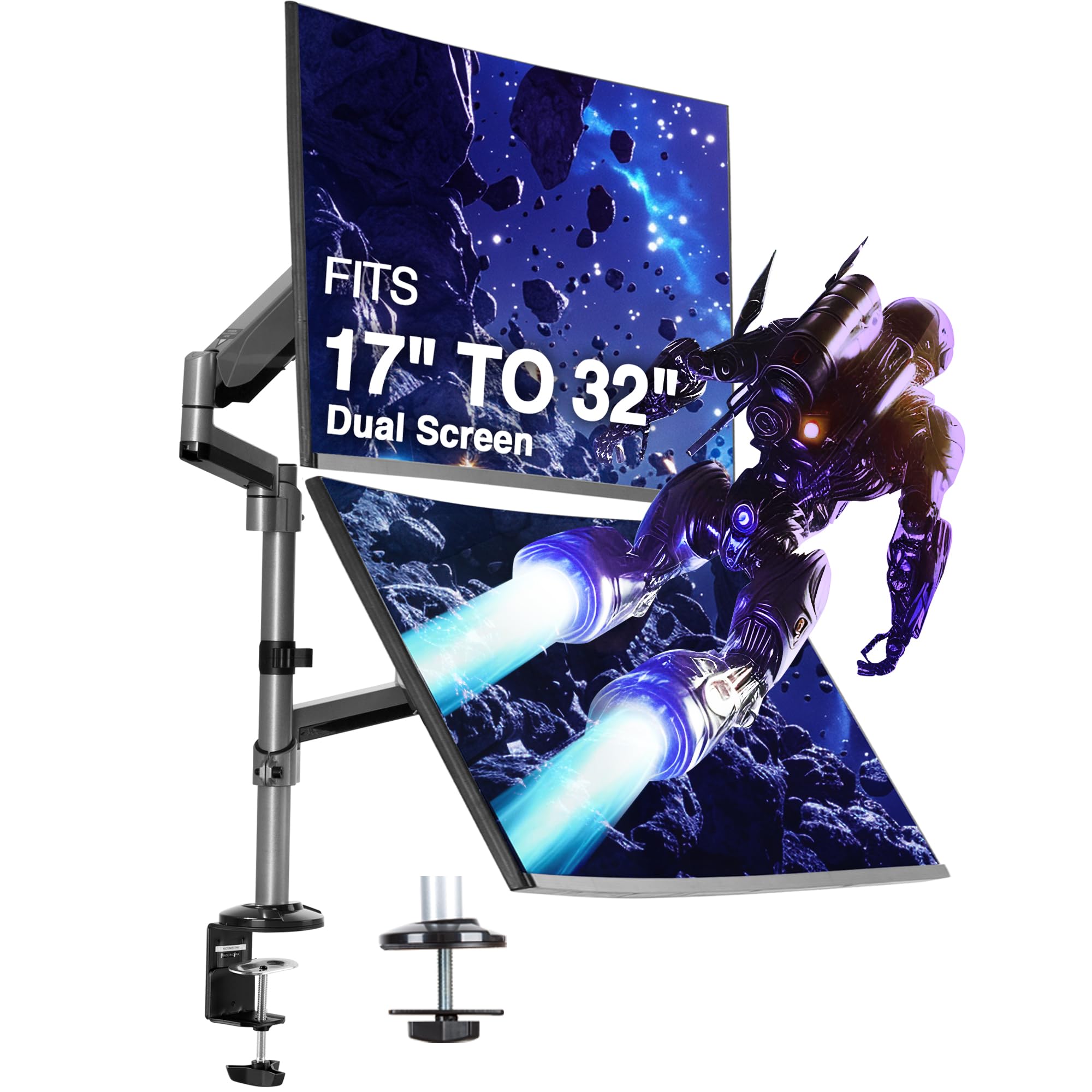 AVLT Dual Monitor Arm Desk Mount for 13
