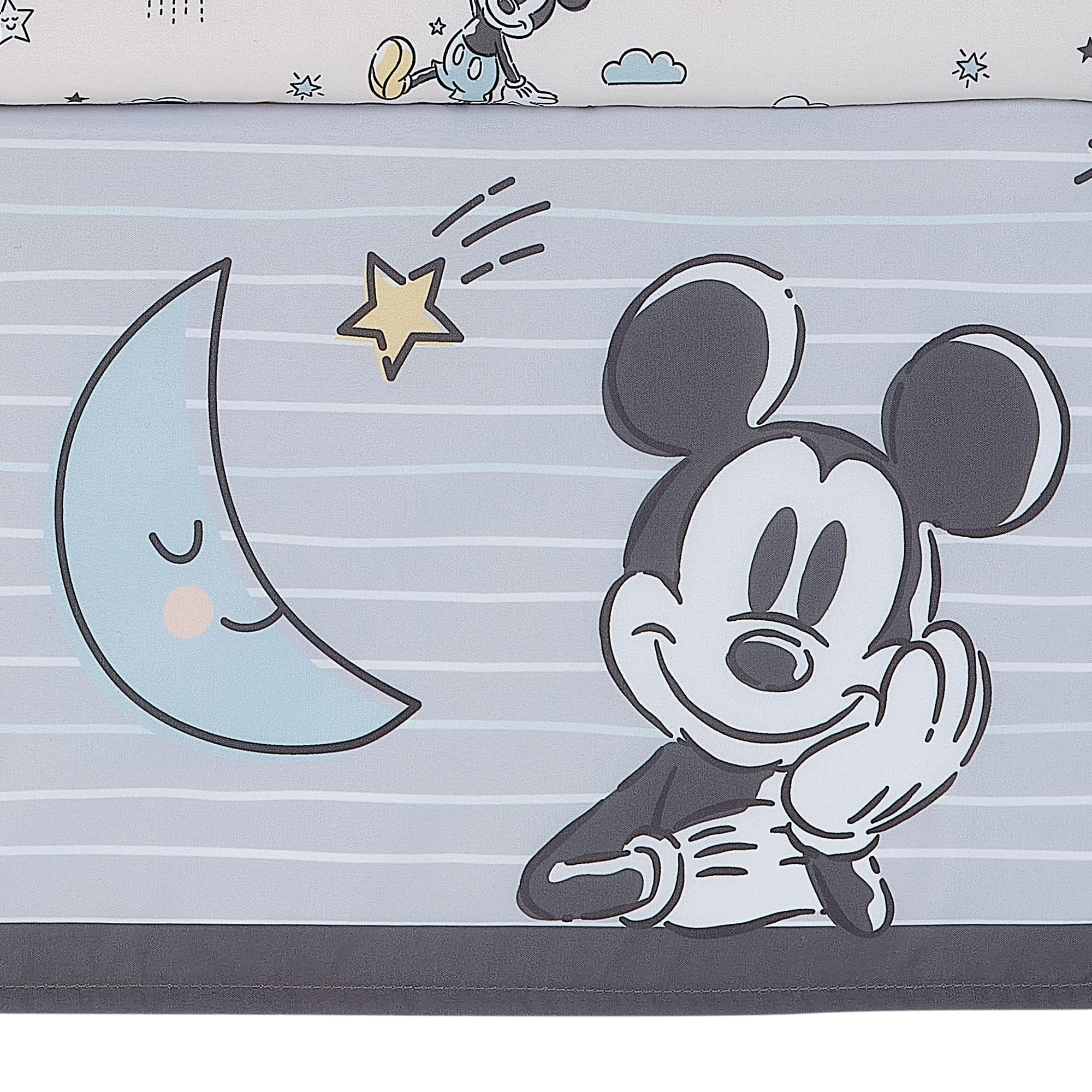 Disney Baby Moonlight Mickey Mouse 3-Piece Crib Bedding Set for Nursery | Soft & Cozy Lambs & Ivy Collection | Perfect for Newborns & Toddlers | Nursery Decor & Baby Shower Gift