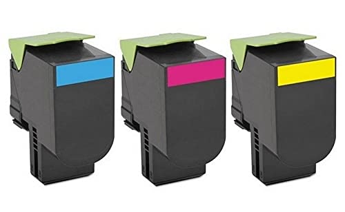 Lexmark C540/C543/C544/C546/X543/X544/X546/X548 Series GSA Jumbo High Yield Toner Cartridge Combo Pack (C/M/Y) - Compatible Replacement for Lexmark Printers - Perfect for Office & Home Printing Needs
