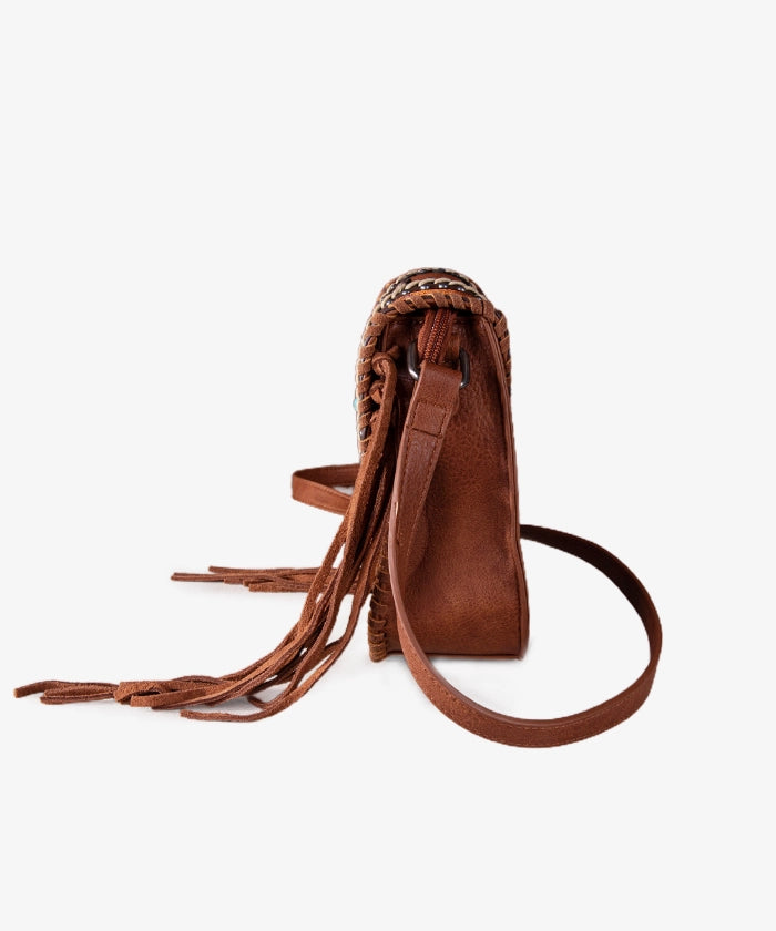 Montana West Fringe Concho Crossbody Bag for Women - Stylish Leather Shoulder Purse with Western Design | Perfect for Casual Outings, Parties & Everyday Use