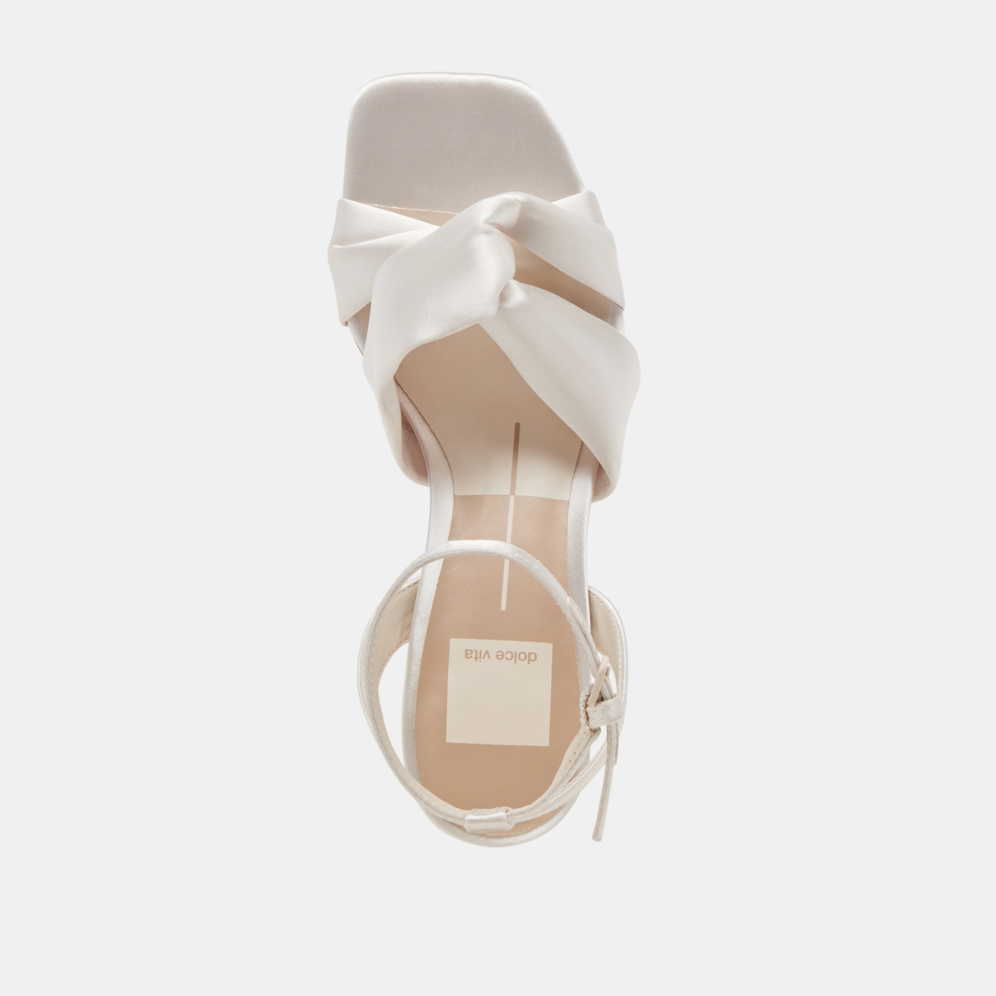 BRENNA Wide Heels Women's Ivory Satin High Heels - Elegant Wedding Shoes for Brides, Prom, and Formal Events