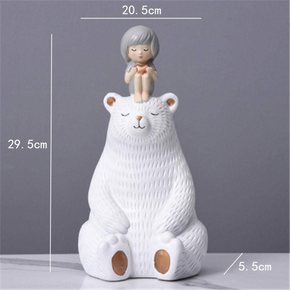 Stylish Nordic Resin Bear Statue - Cute Home Decor Sculpture for Living Room, Bedroom & Desktop | Perfect for Cozy Home Accents & Gift Giving