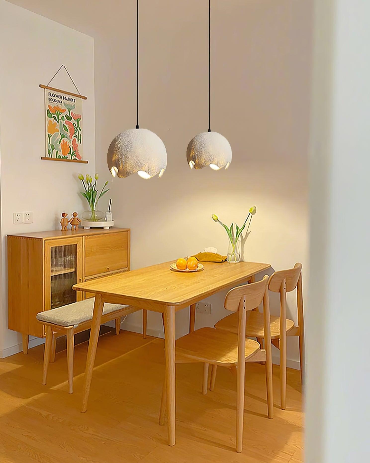 Modern Geometric Resin Pendant Light - Handcrafted Hexagon Ceiling Lamp for Dining Room, Kitchen Island & Bedroom Decor - Dimmable LED Lighting Fixture