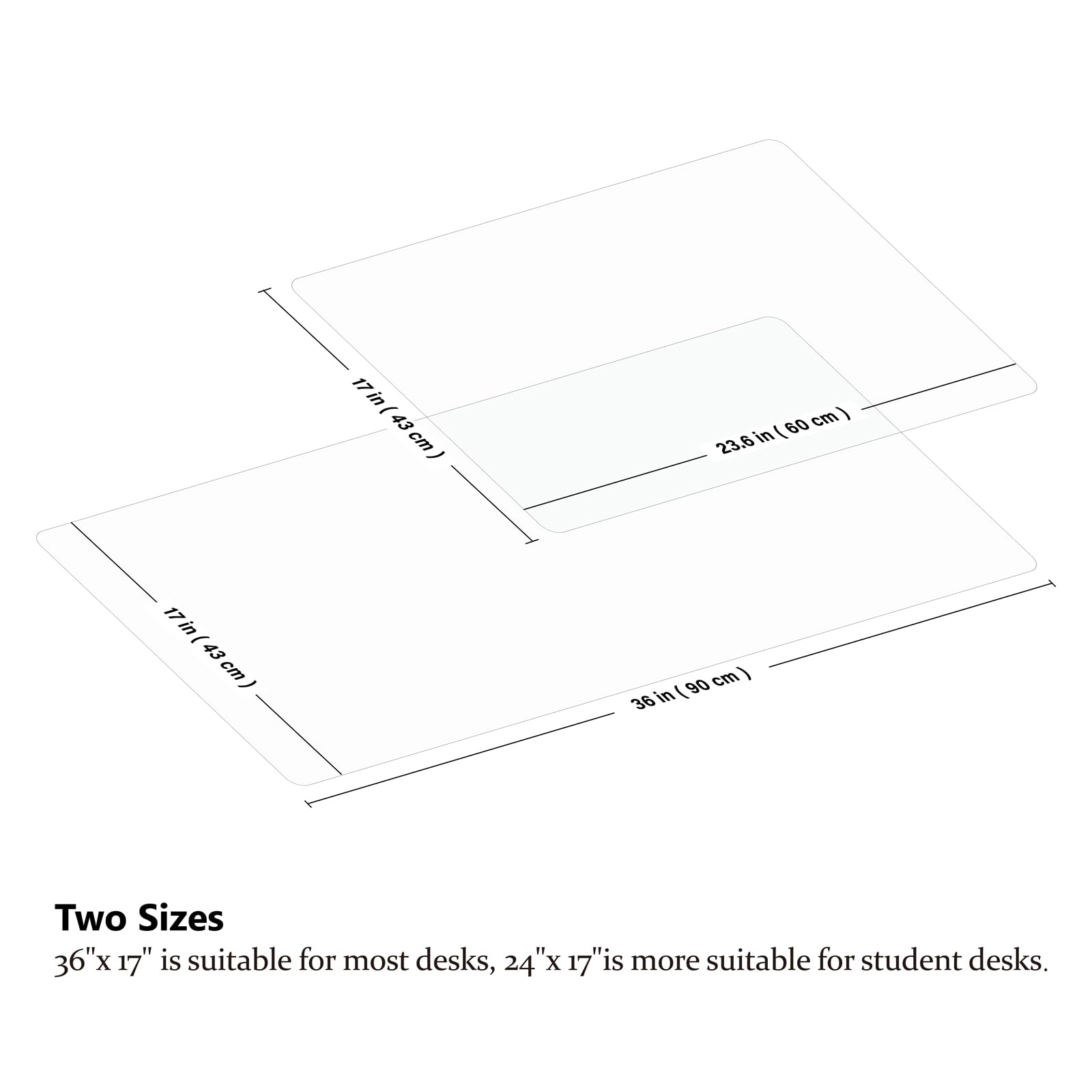 Frosted Transparent Desk Pad - 24