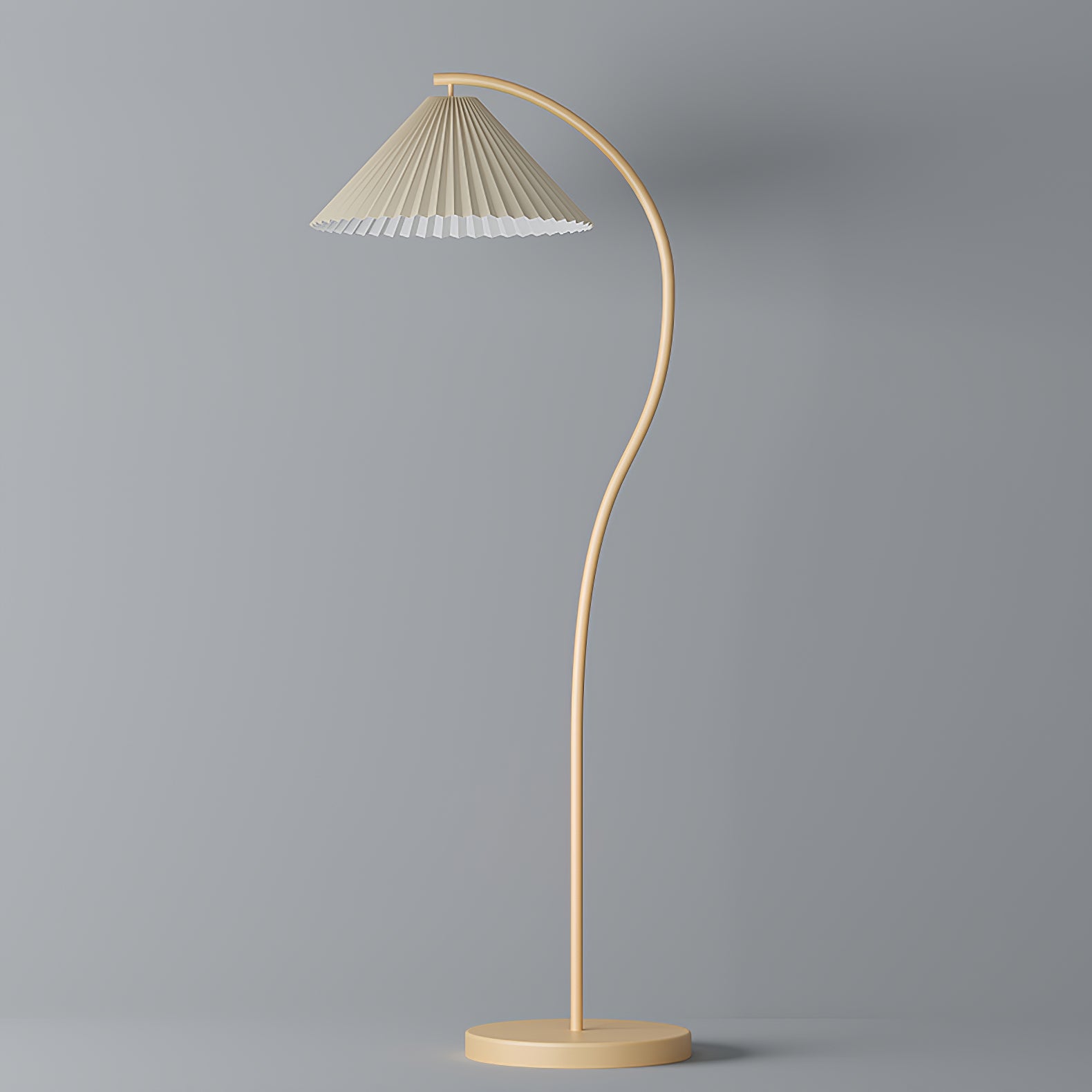 Crescini Modern Pleated Floor Lamp - Adjustable Height Standing Light for Living Room, Bedroom & Office - Soft Ambient Lighting for Reading & Relaxation