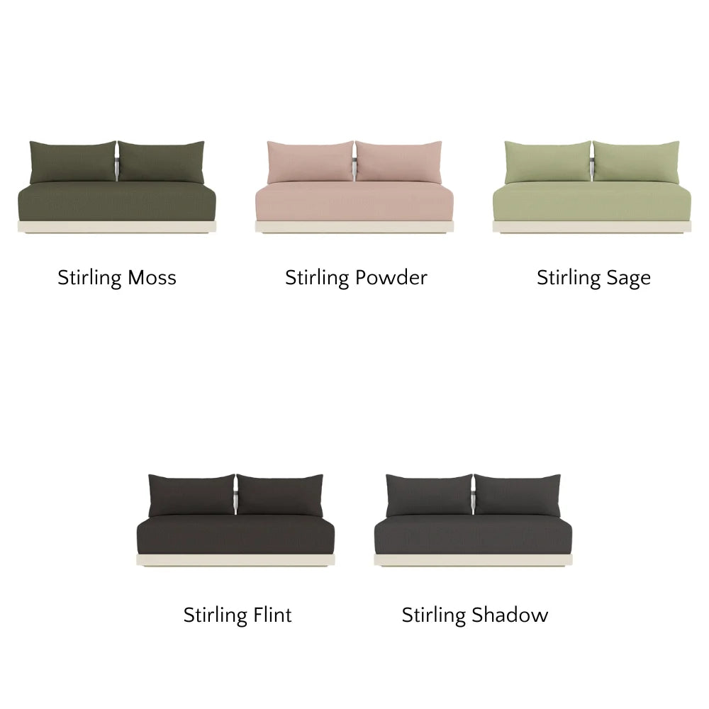 Antigua Outdoor 2-Seat Armless Patio Sofa - Perfect for Poolside, Garden, and Backyard Relaxation