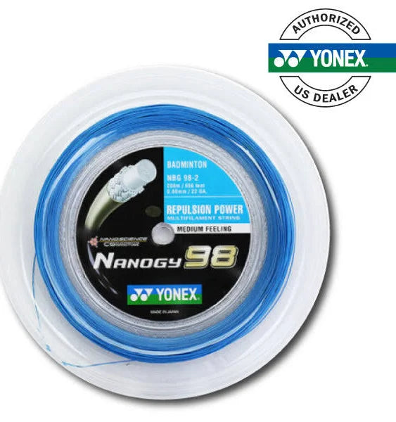 Yonex Nanogy 98 Badminton String Reel - High Performance Badminton String for Professional Players | Perfect for Tournament Play & Training Sessions