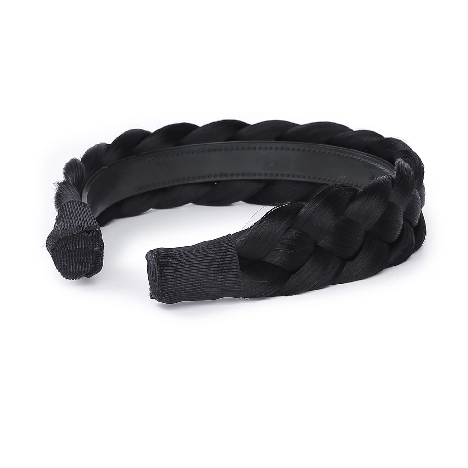 Braided Headband Wig with Teeth - Women's Synthetic Hairpieces for Styling