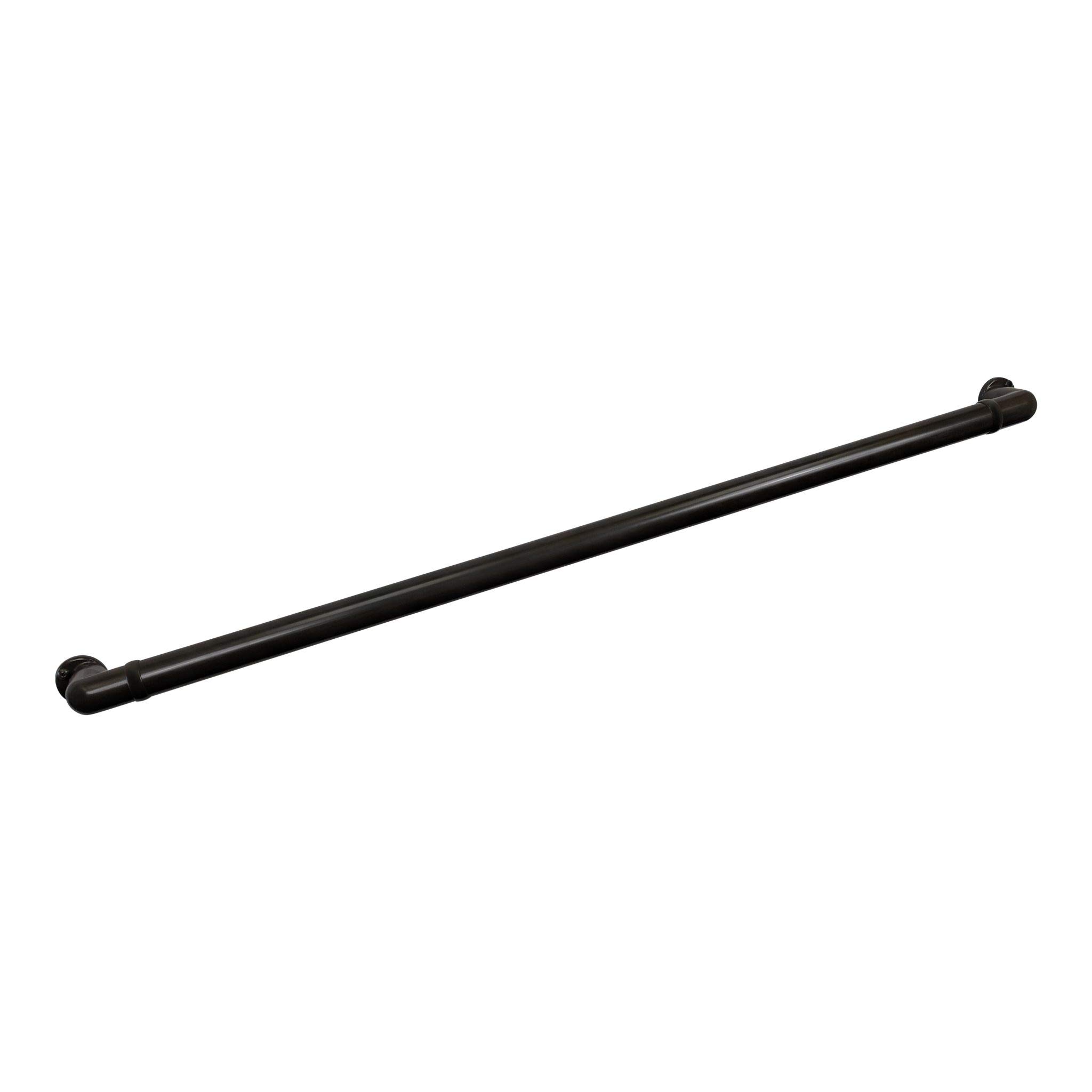 CHR 4-Foot Handrail Section with Returns in Chocolate Brown - Easy to Install ADA Compliant Stair Handrail - Durable Indoor/Outdoor Porch Railing for Steps - Made in USA | Perfect for Home Staircases, Deck Safety & Commercial Buildings