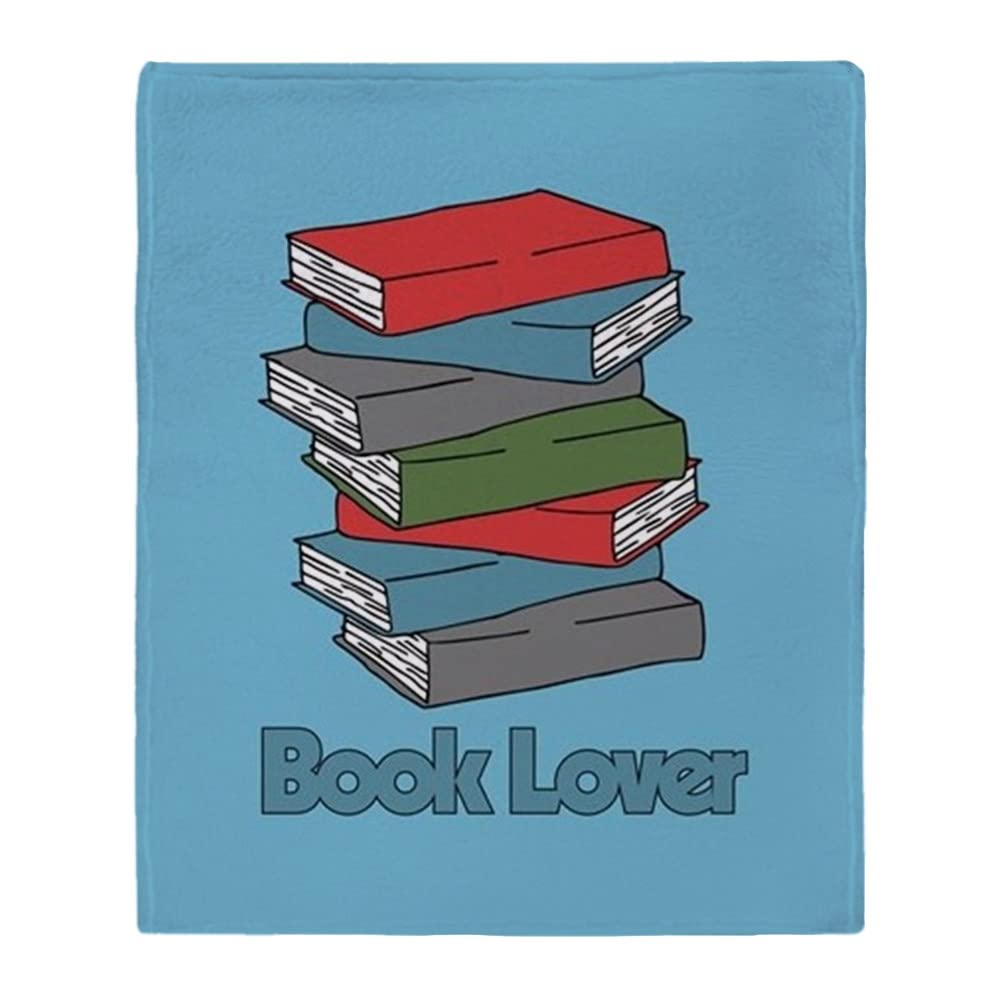 Book Lover Fleece Throw Blanket 60x50 Inches - Ultra Soft Cozy Reading Blanket for Adults - Perfect for Reading Nook, Bed, Sofa & Outdoor Use