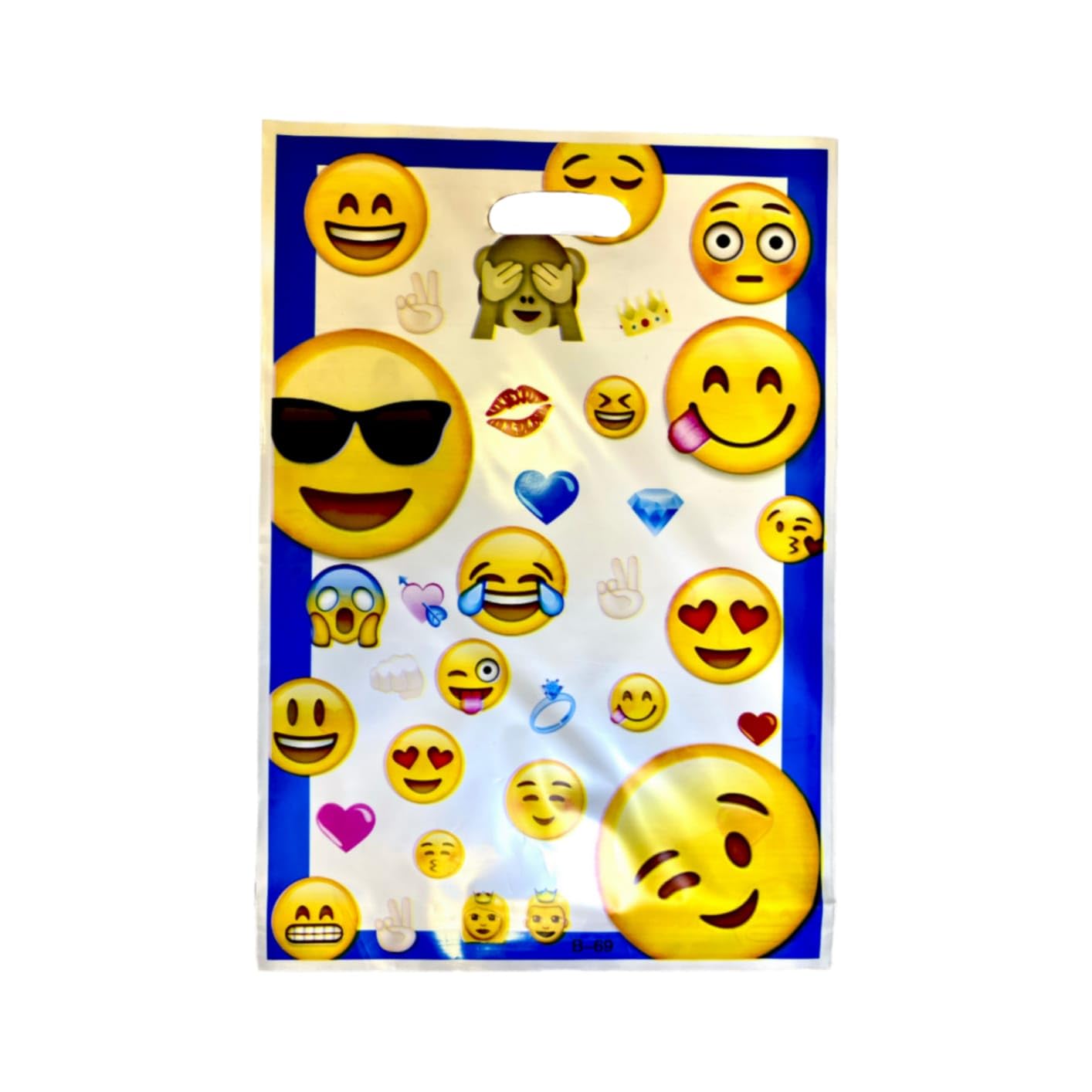 10 Pack Emoji Smiley Happy Birthday Party Favor Bags - 12