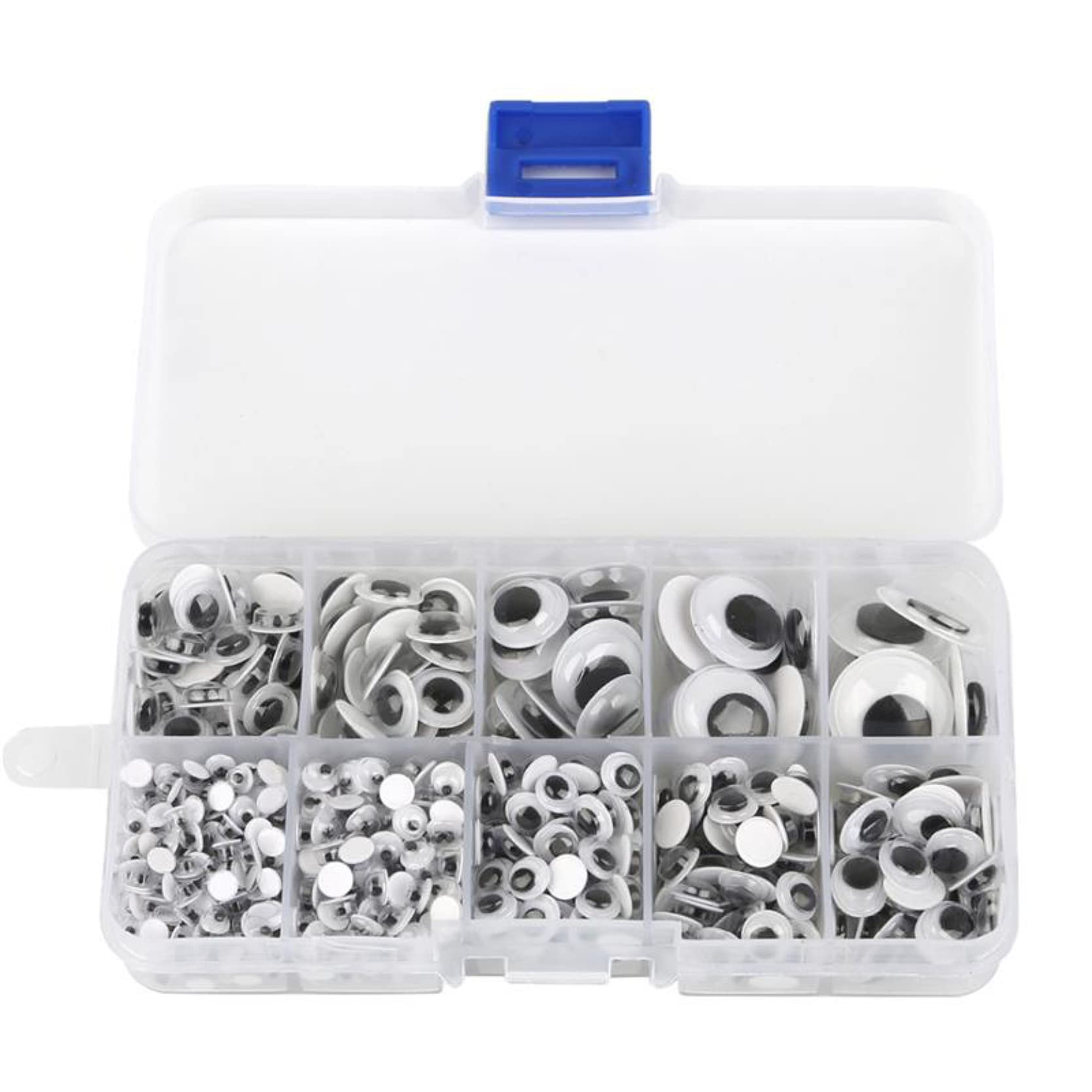 730PCS Self-Adhesive Mixed Size 4-15mm Googly Eyes for DIY Crafts - Perfect for Doll Making, Scrapbooking, Puppet Shows, Crochet Toys and Home Decor (Wiggle Eyes for Creative Projects)