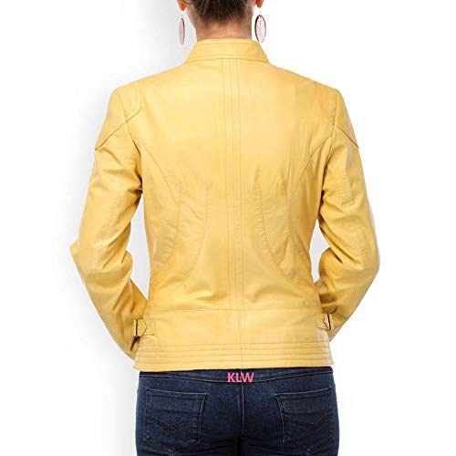 Women's Real Leather Motorcycle Jacket - Stylish Quilted Bomber Biker Jacket for Women (Brown) | Perfect for Riding, Casual Outfits & Outdoor Adventures