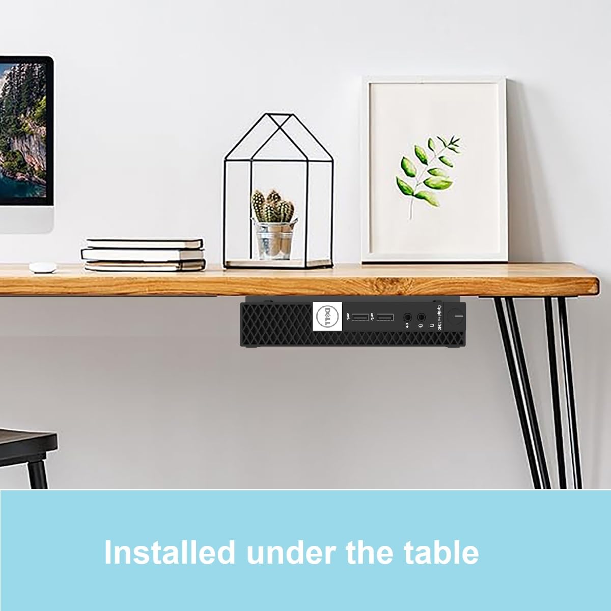 JINGCHENGMEI Mini PC Wall Mount - VESA & Under Desk for Dell OptiPlex 7080/5060/3040 - Home & Office Use