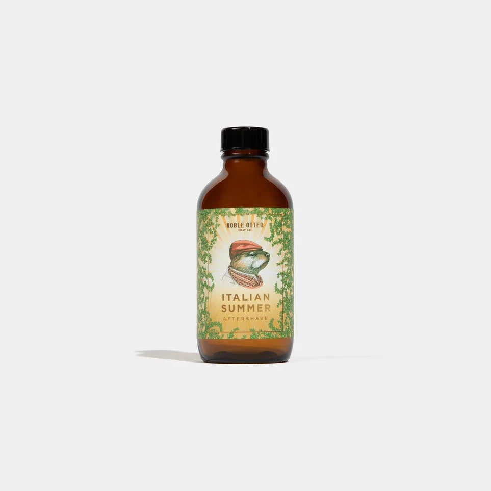 Noble Otter Italian Summer Aftershave Splash - Refreshing Post-Shave Balm for Men with Natural Ingredients | Perfect for Hot Weather & Summer Grooming Routine