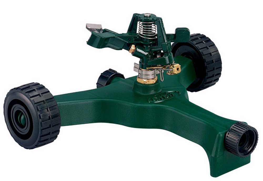 Orbit 3-Pack Zinc Impact Sprinkler with Plastic Wheeled Base 58151 - Perfect for Lawn, Garden & Large Yard Irrigation