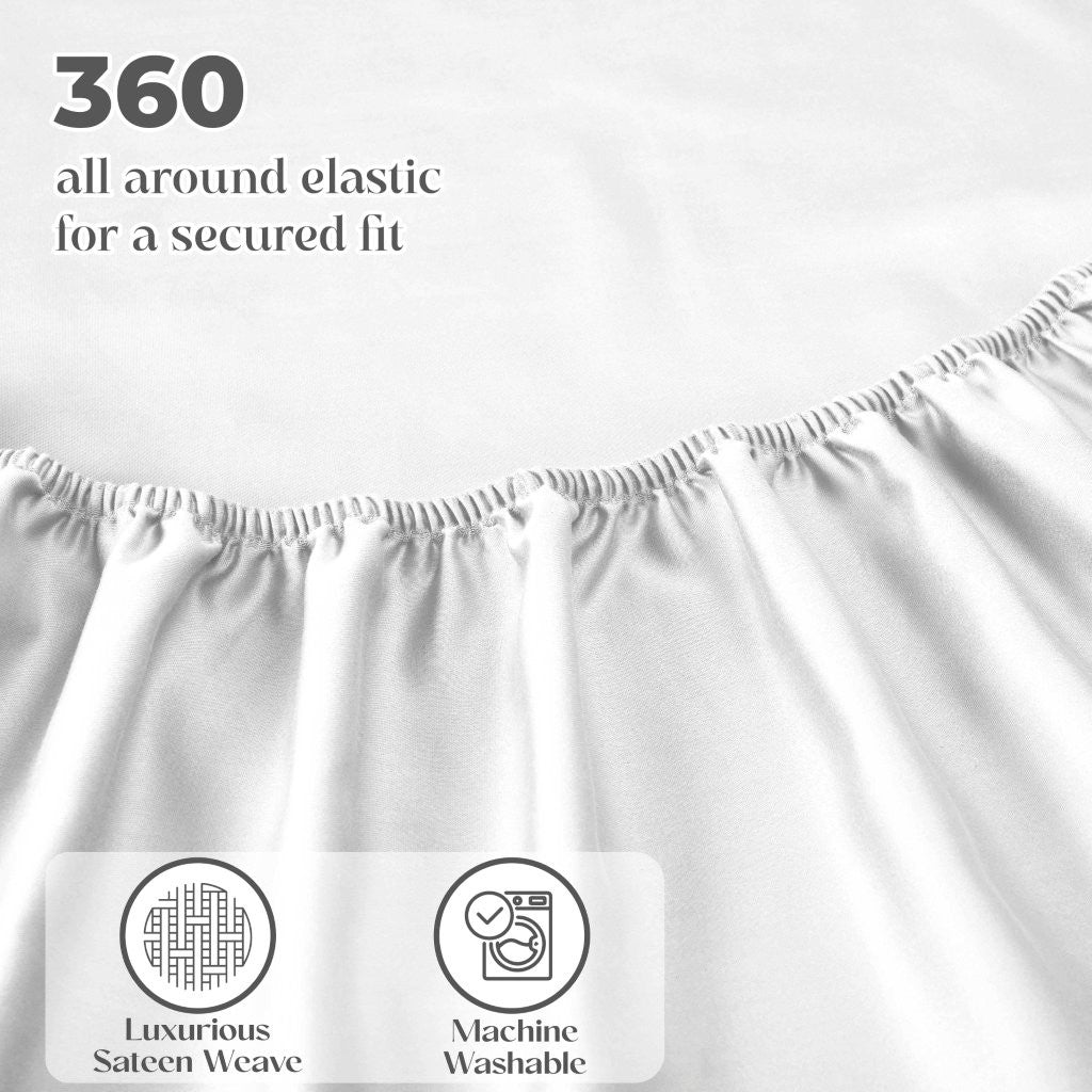 Premium 1400-1500 Thread Count Cotton Blend Deep Pocket Bed Sheet Set - Ultra Soft & Breathable for a Comfortable Sleep - Perfect for Master Bedroom, Guest Room & Dorm