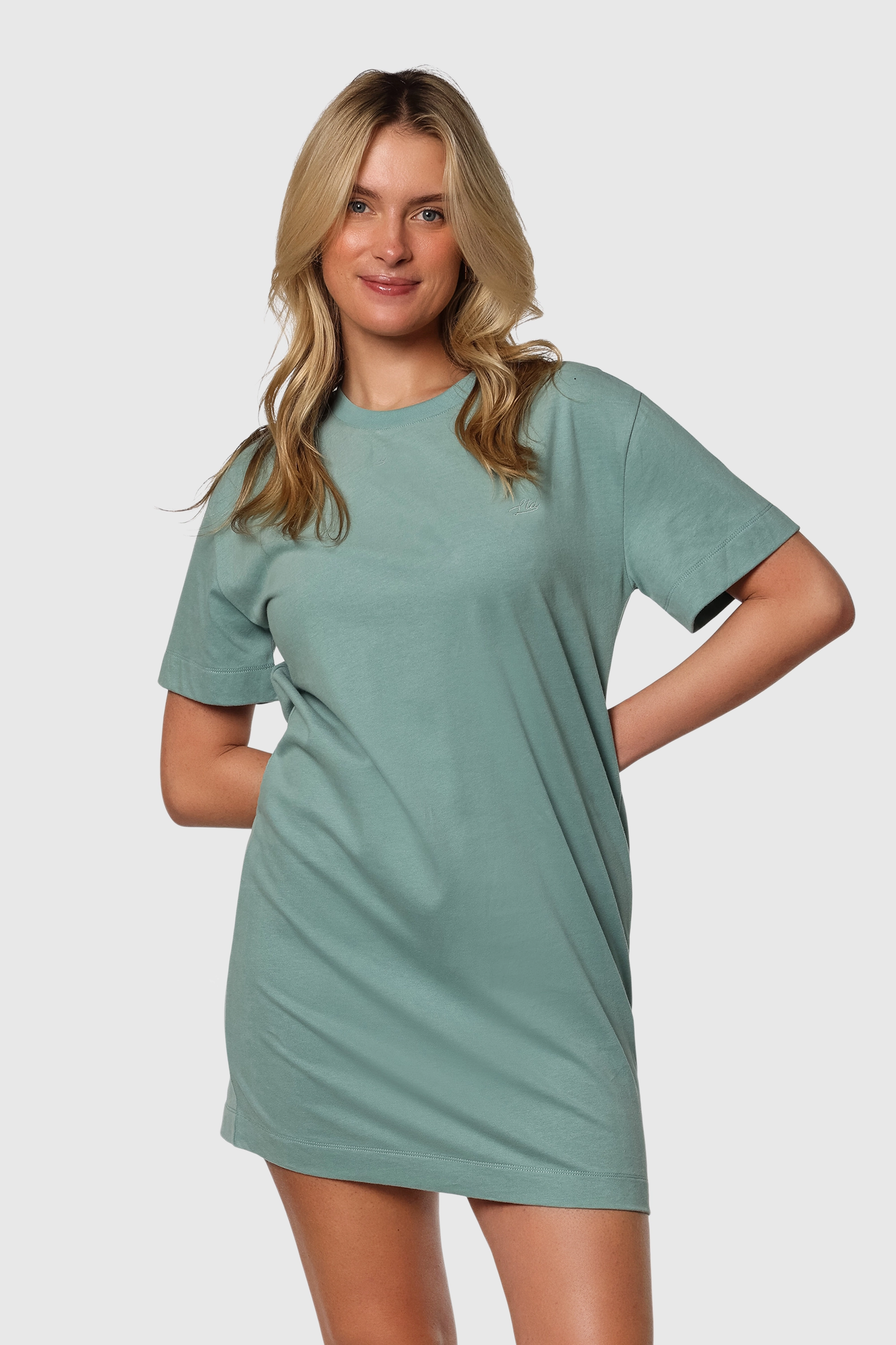 Women's Tee Dress with Speckle Print - Casual Summer T-Shirt Dress for Beach, Vacation & Everyday Wear