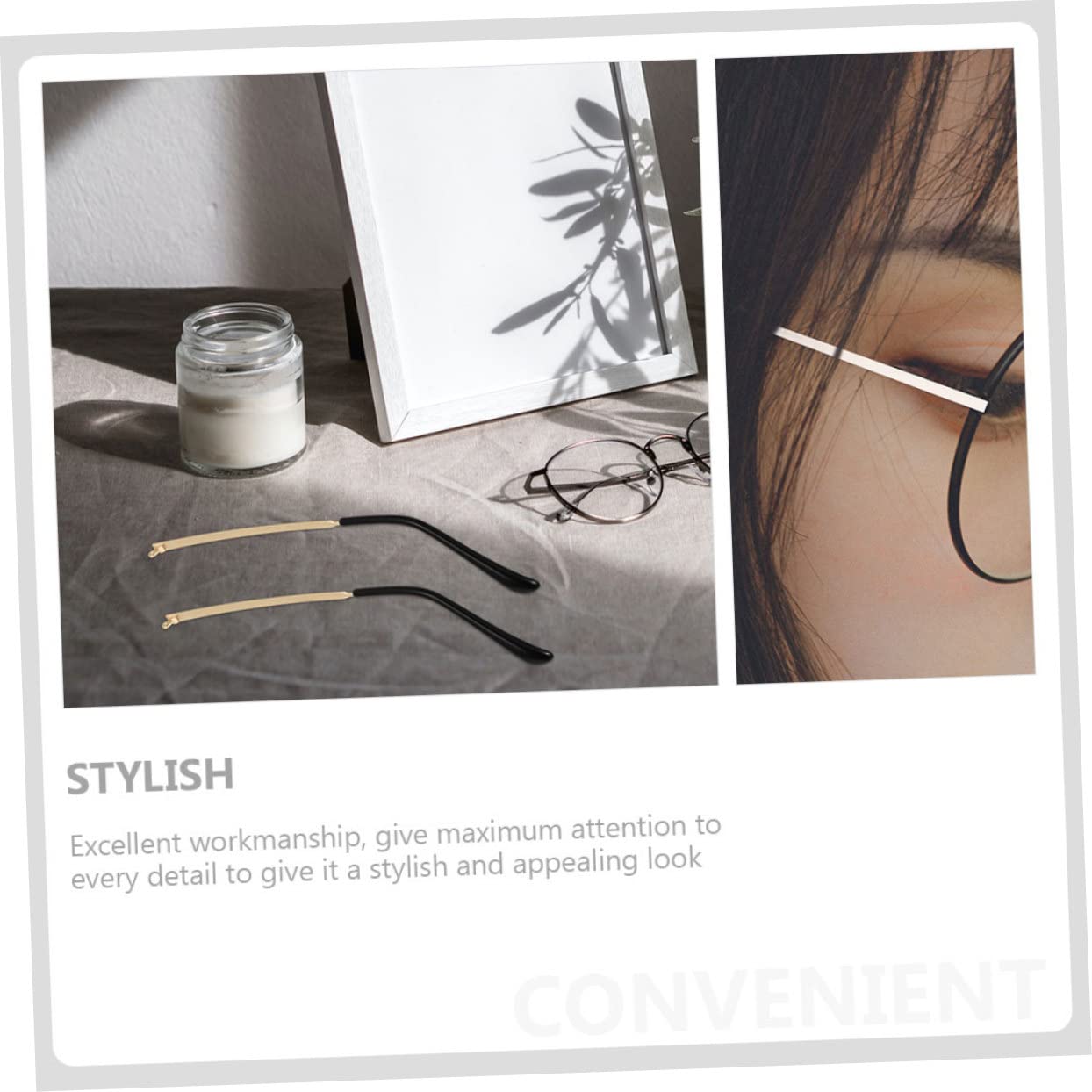 COLLBATH 2 Pairs Glasses Temple Replacement Parts with Screwdriver for Men & Women Sunglasses Repair