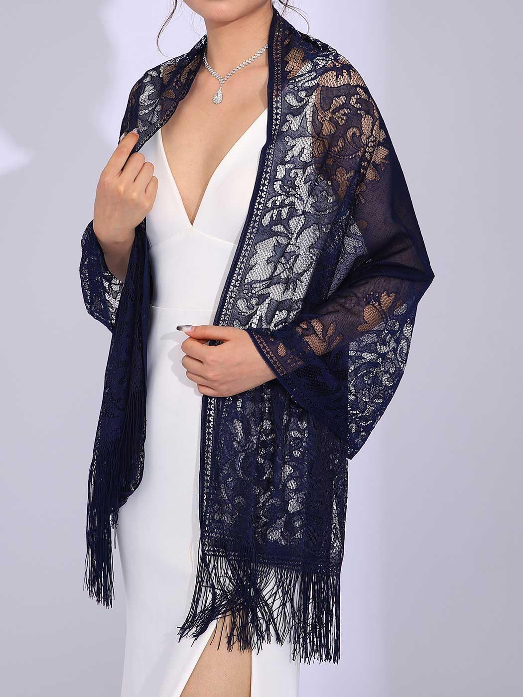 Elegant GORAIS Women's Evening Shawl Wrap - Rhinestone Buckle Wedding Scarf for Bride & Bridesmaids | Perfect for Formal Dinners, Bridal Showers & Special Occasions