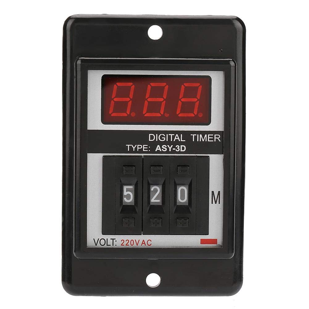 8 Pin Timer Relay Module - Digital Display Delay On Timer 0-199 Minutes, 220V AC (ASY-3D) for Industrial Automation, HVAC Systems & Electrical Control Panels