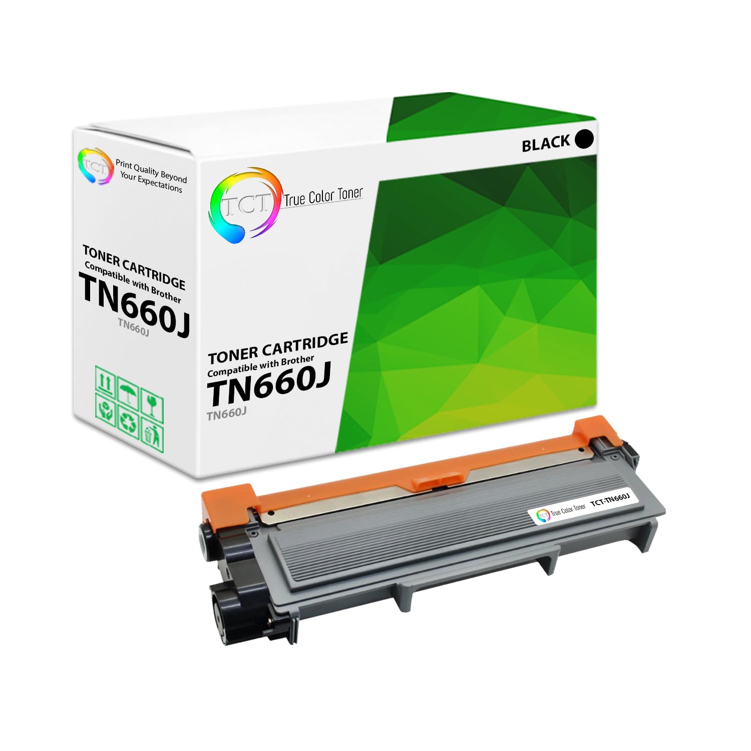 Premium TCT TN660 Toner Cartridge for Brother Printers - 5200 Pages, Office & Home Use