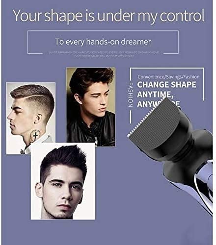 4D Electric Shaver for Men - Rechargeable Rotary Razor & Beard Trimmer - Waterproof Wet/Dry Cordless Shaver with Pop-up Trimmer - Perfect for Travel, Gym & Daily Grooming