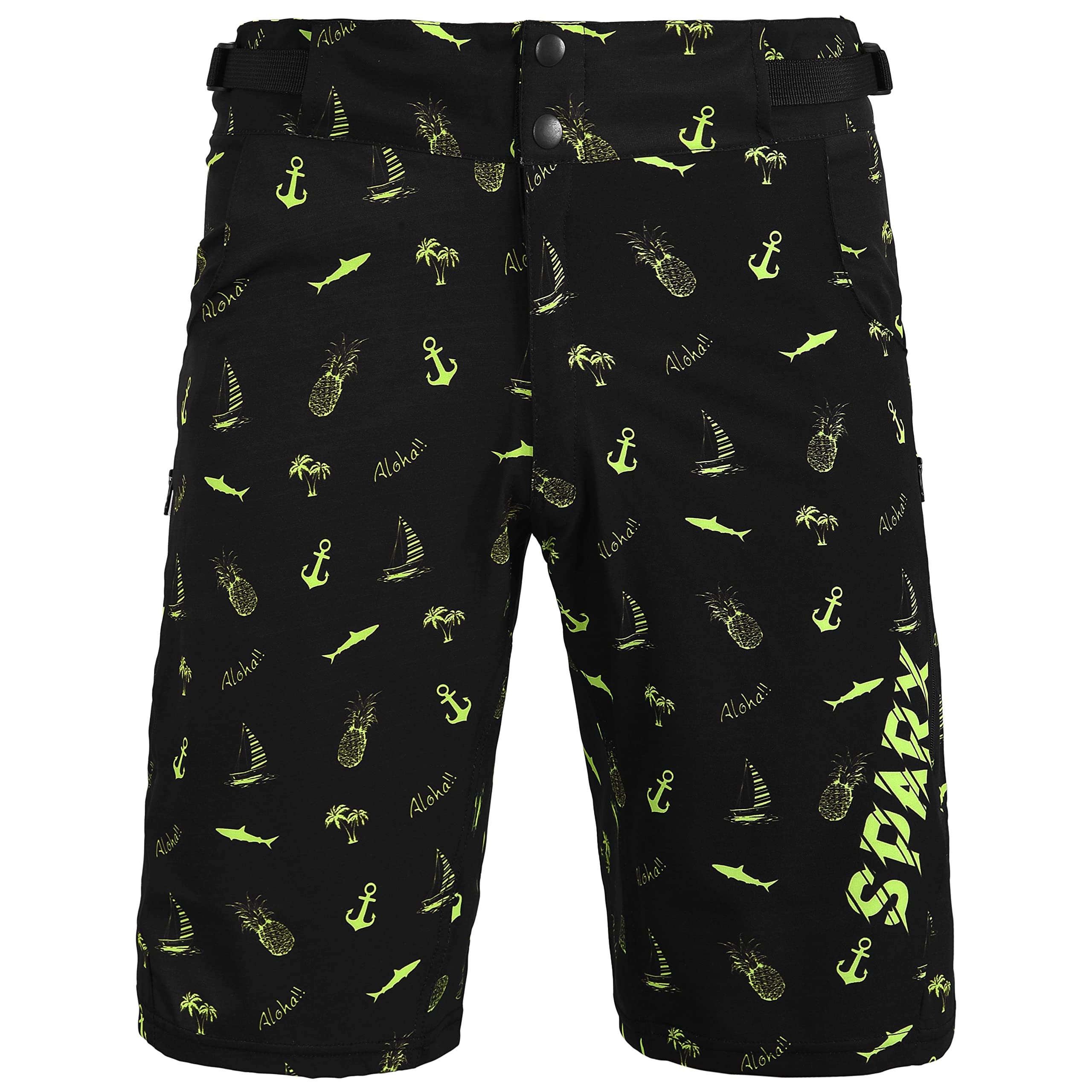 SPARX Men's Mountain Bike Shorts - Padded MTB Cycling Shorts with Stretch & Loose-Fit Design for Comfortable Trail Riding & Biking Adventures