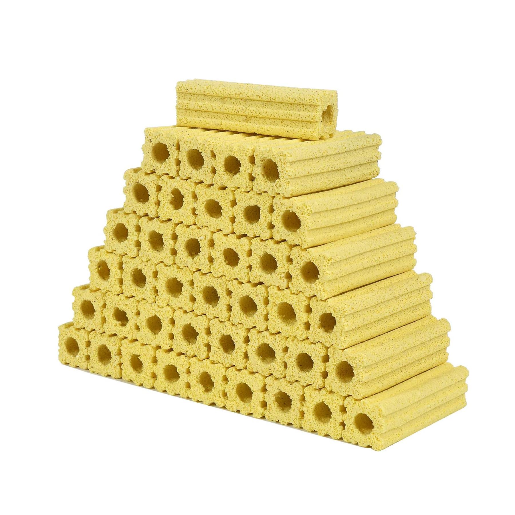 54pcs 3.8 Inch Aquarium Ceramic Bio Filter Media - High Porosity Ceramic Bio Rings for Fish Tank, Koi Pond & Aquaponics | Improves Water Quality & Beneficial Bacteria Growth | Perfect for Freshwater & Saltwater Aquariums