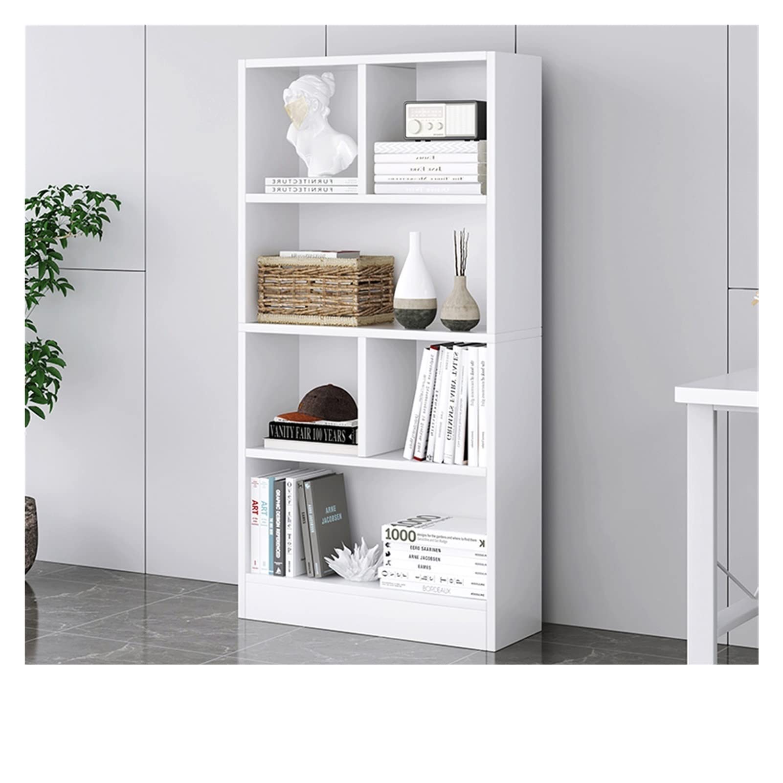 YFCDZVBH Display Case Bookshelf - Corner Floor Standing Shelf for Living Room, Simple Storage Cabinet, Modern Home Decor (51x17x120cm) - Perfect for Showcasing Books, Collectibles & Organizing Small Items in Bedroom, Office or Entryway