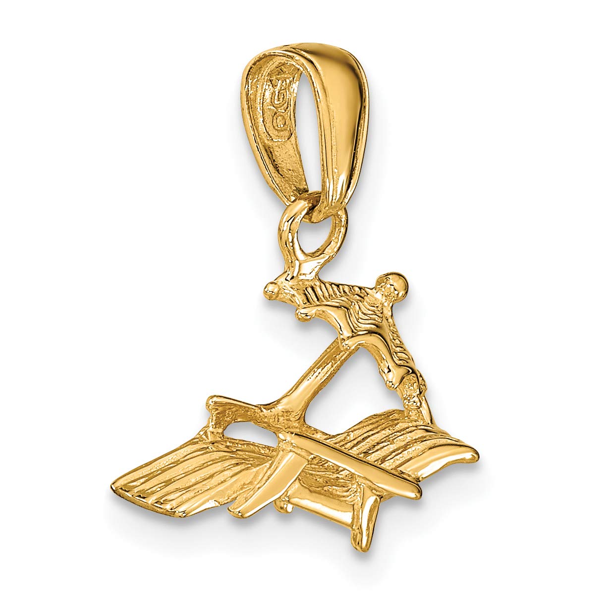 14K Solid Yellow Gold Beach Chair Pendant Necklace - Dainty Lounge & Vacation Jewelry for Summer, Pool Parties & Tropical Getaways