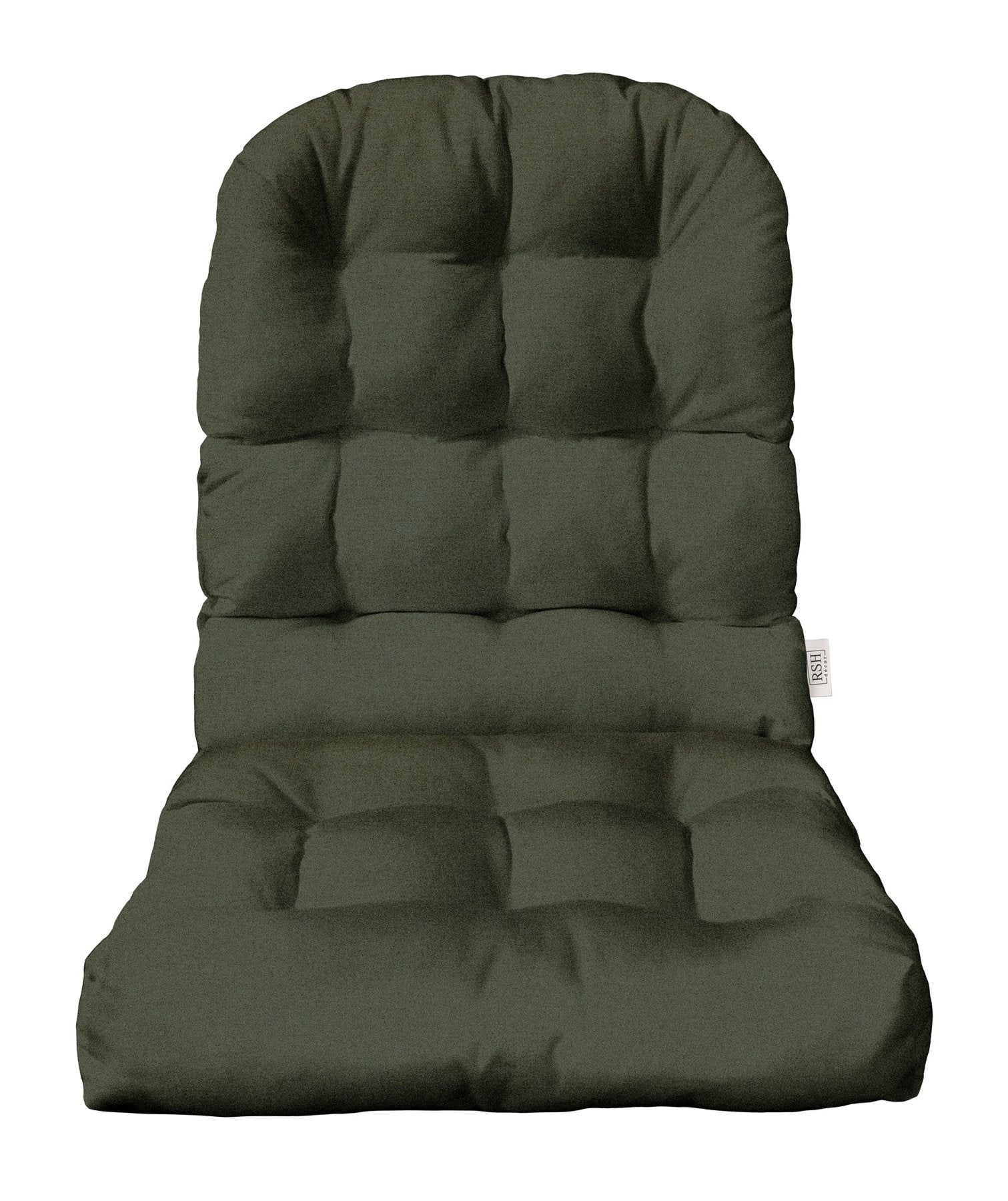 Sunbrella Cast Greens & Blues Tufted Adirondack Chair Cushion - Waterproof Outdoor Patio Furniture Cushion for Deck, Poolside & Garden Relaxation